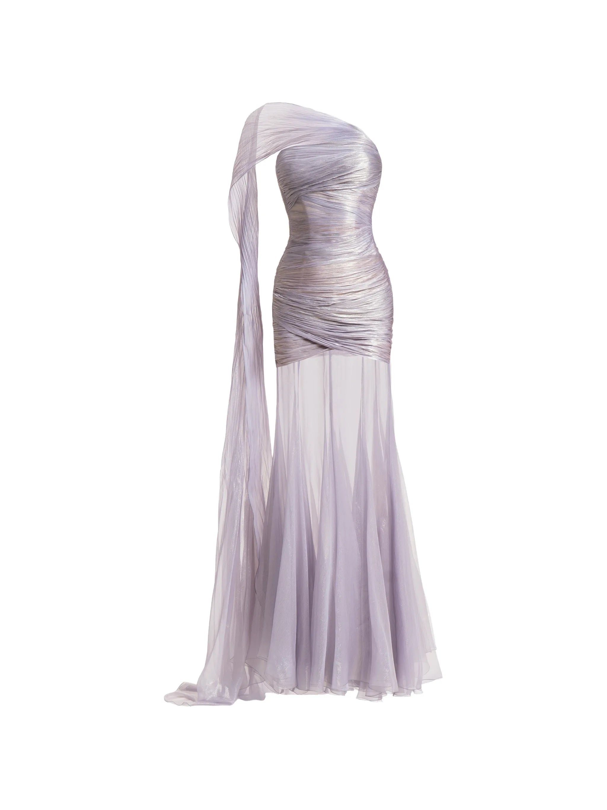 Marimar one-shoulder maxi gown