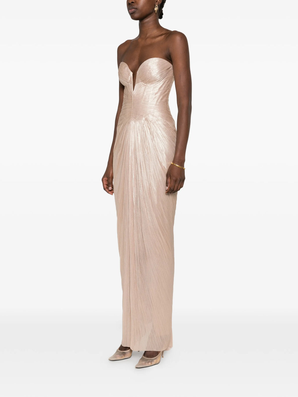 Alessandra strapless maxi gown