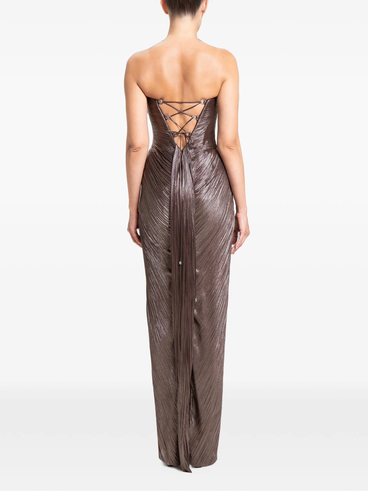 Stephanie pleated gown