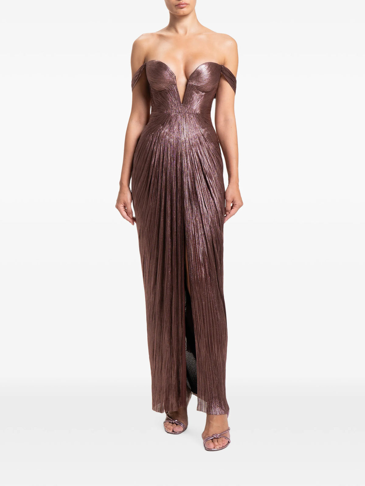 Tia off-shoulder gown