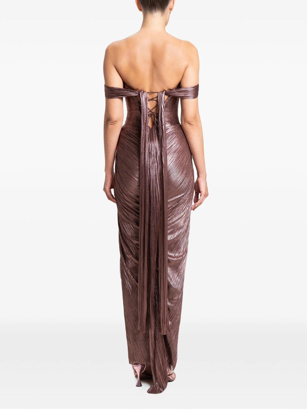 Tia off-shoulder gown