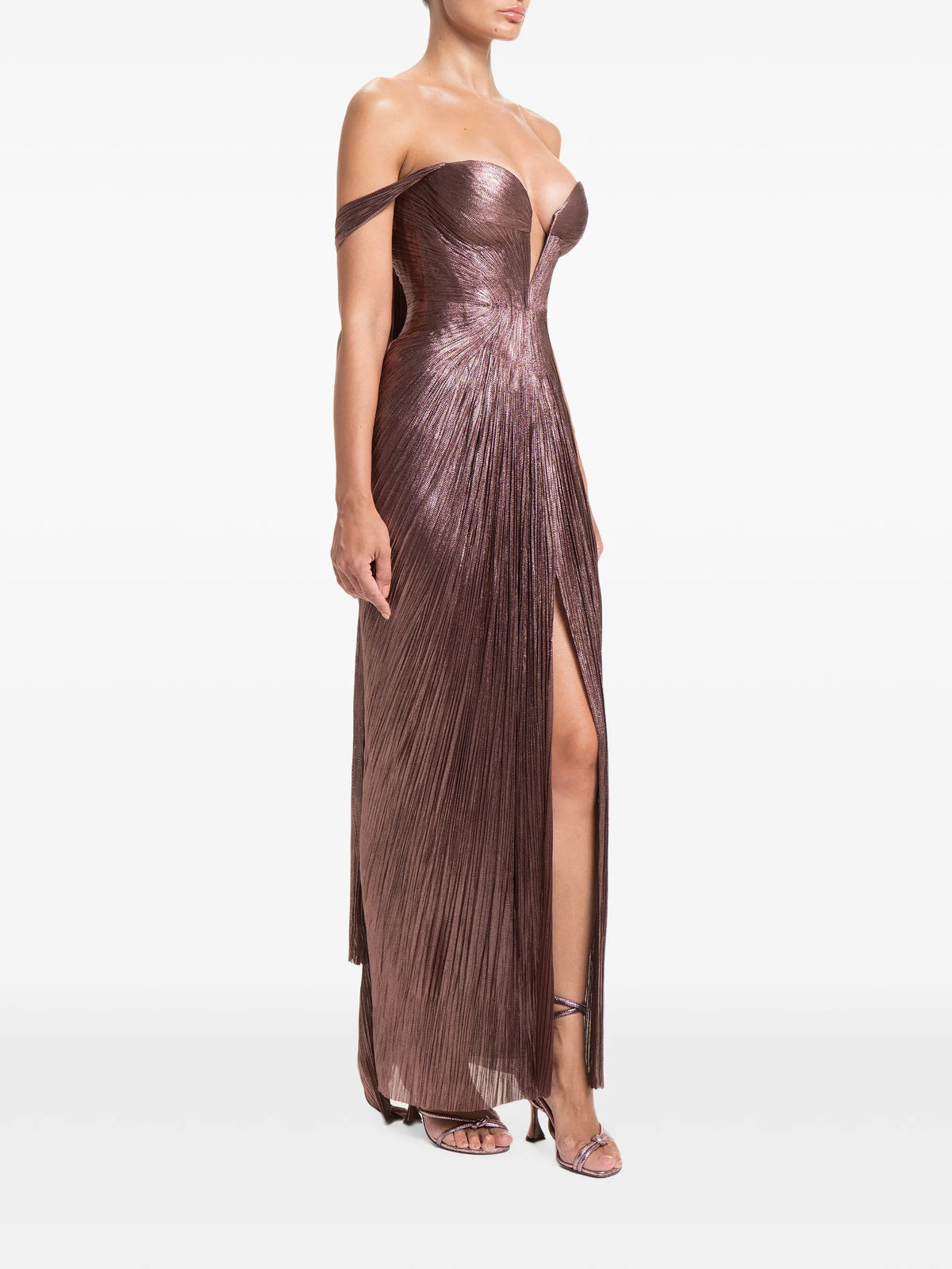 Tia off-shoulder gown
