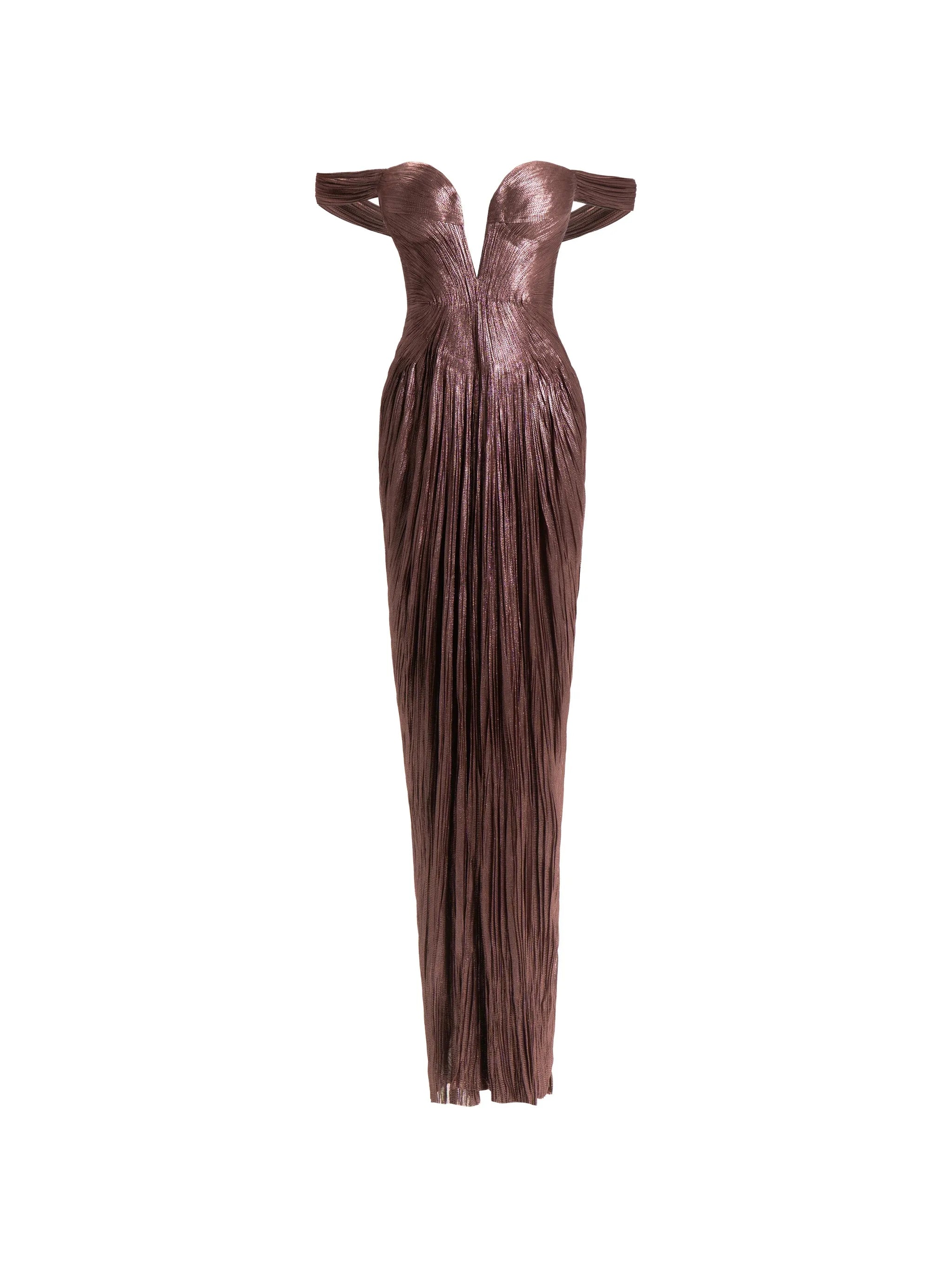 Tia off-shoulder gown