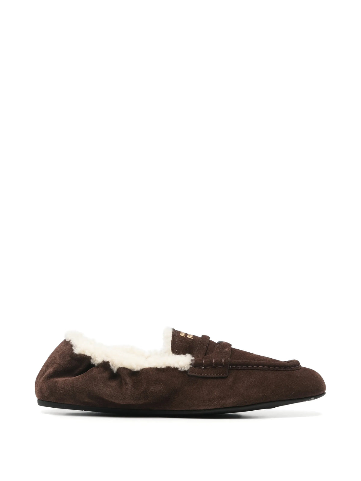 shearling-lined suede loafers
