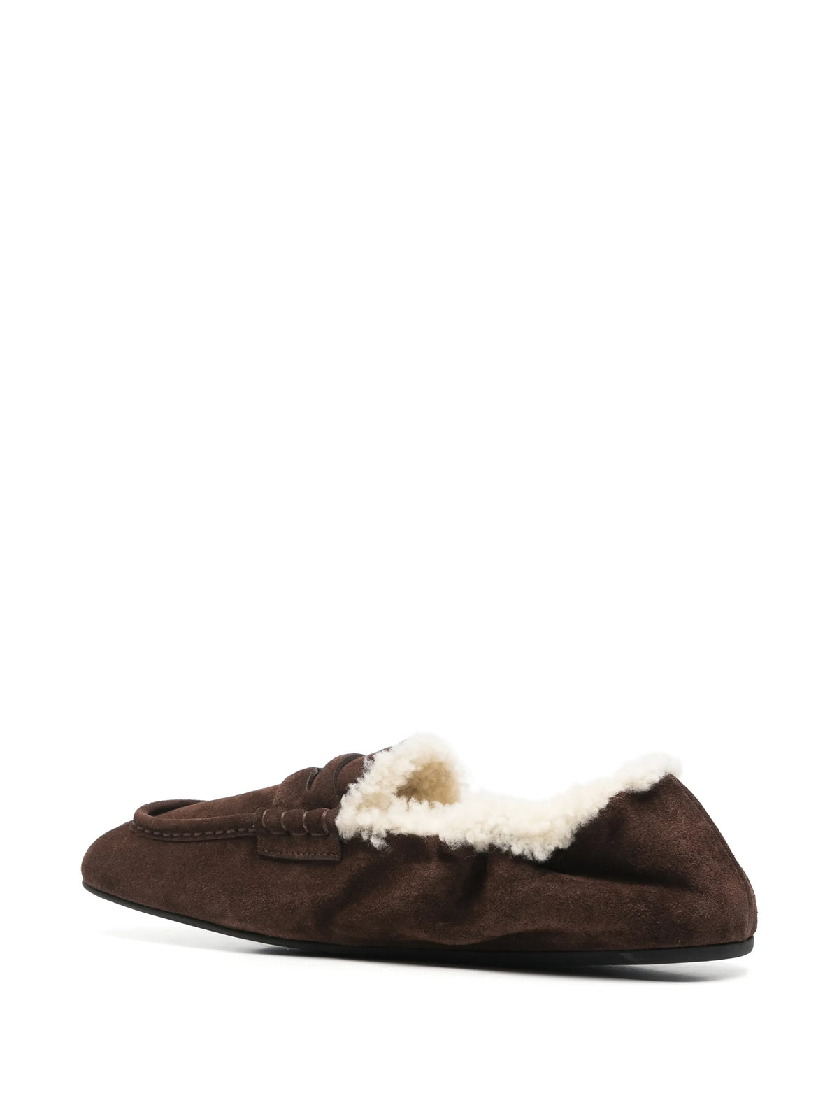 shearling-lined suede loafers