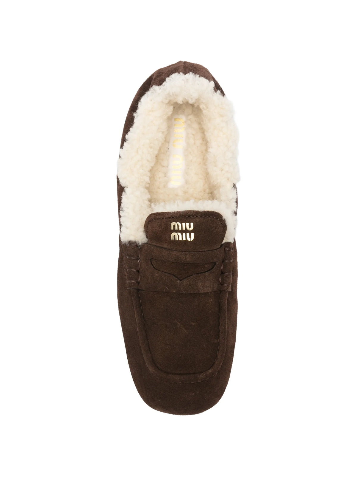 shearling-lined suede loafers