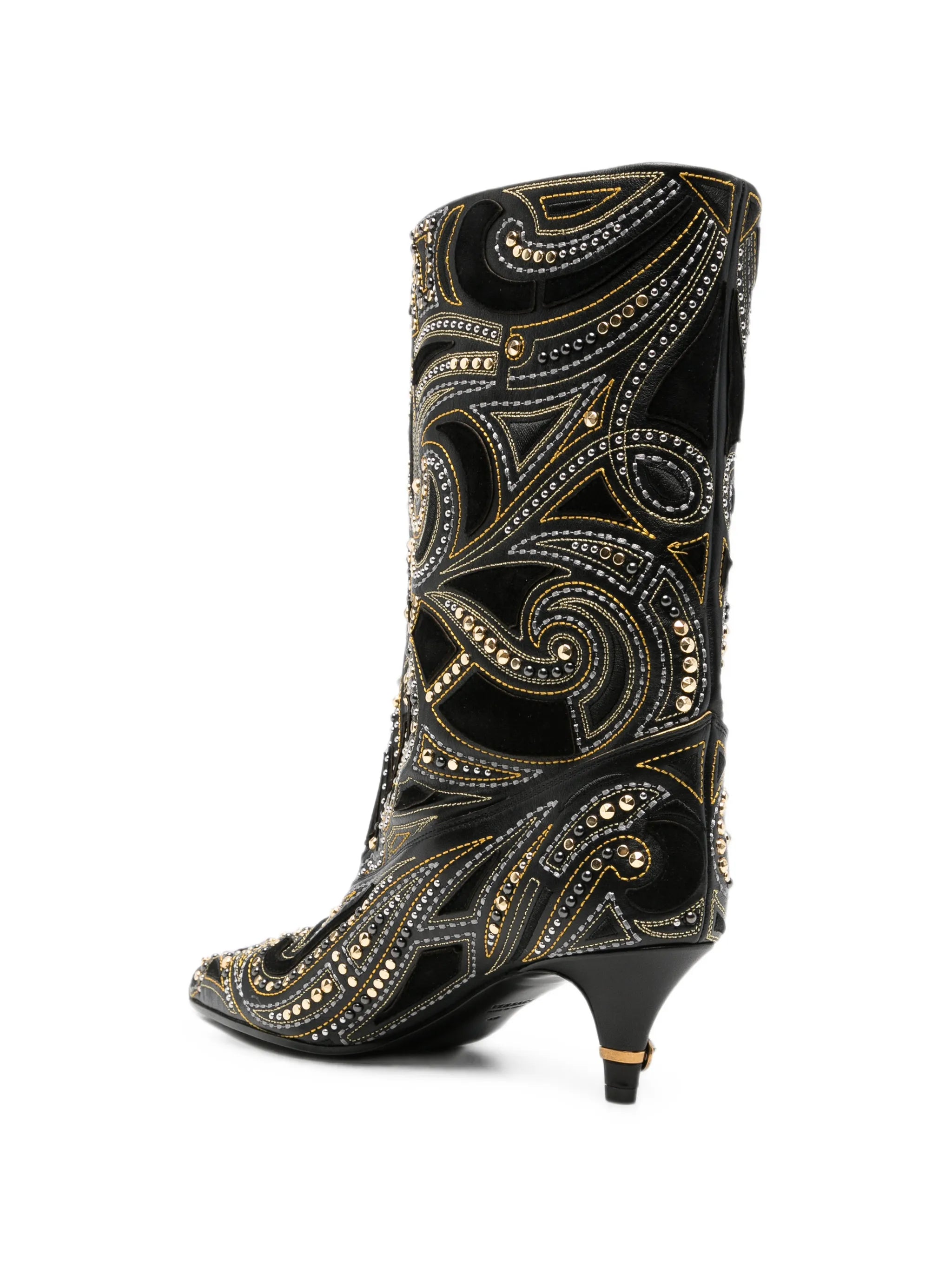 studded leather ankle boots