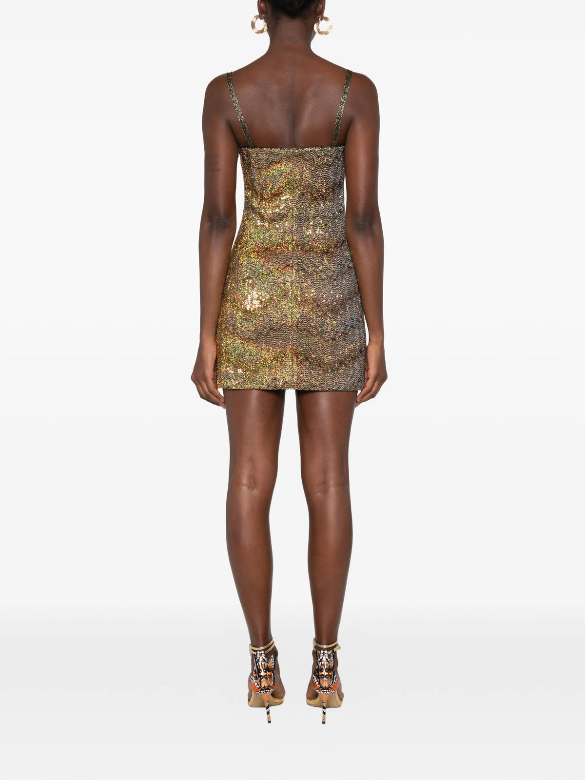 iridescent sequin-embellished dress
