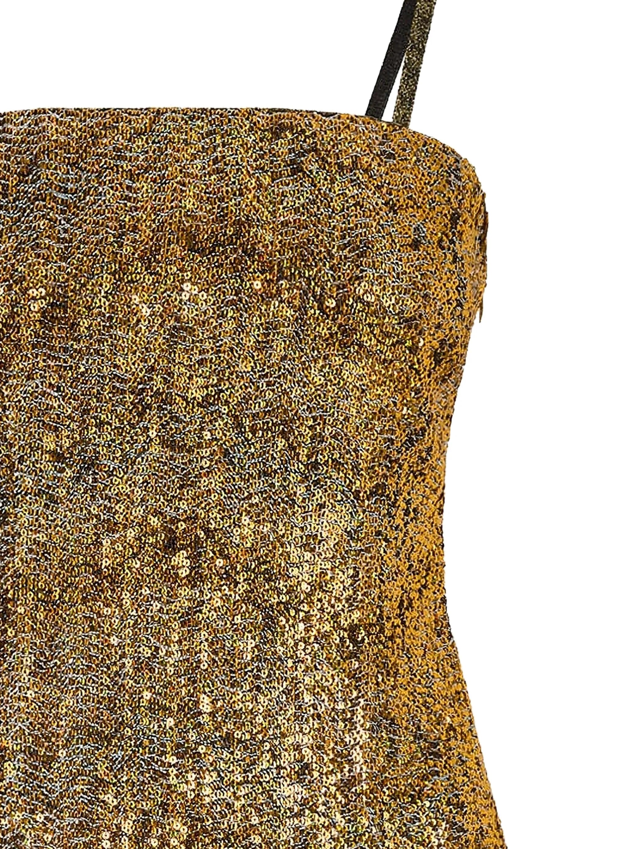 iridescent sequin-embellished dress