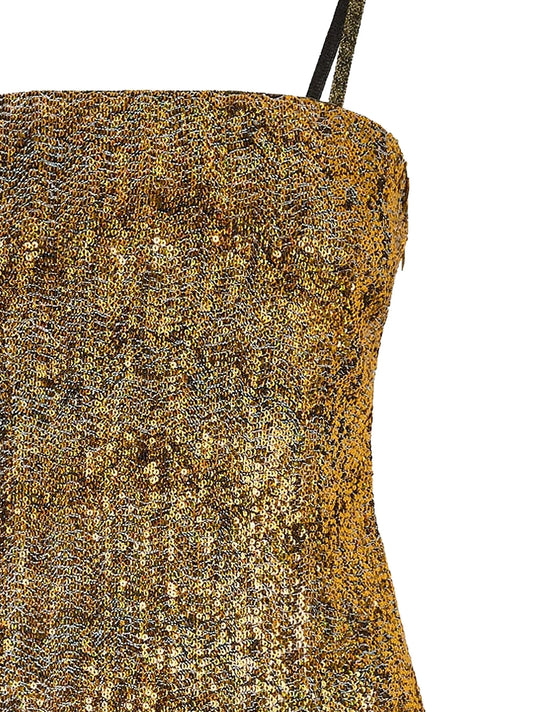 iridescent sequin-embellished dress