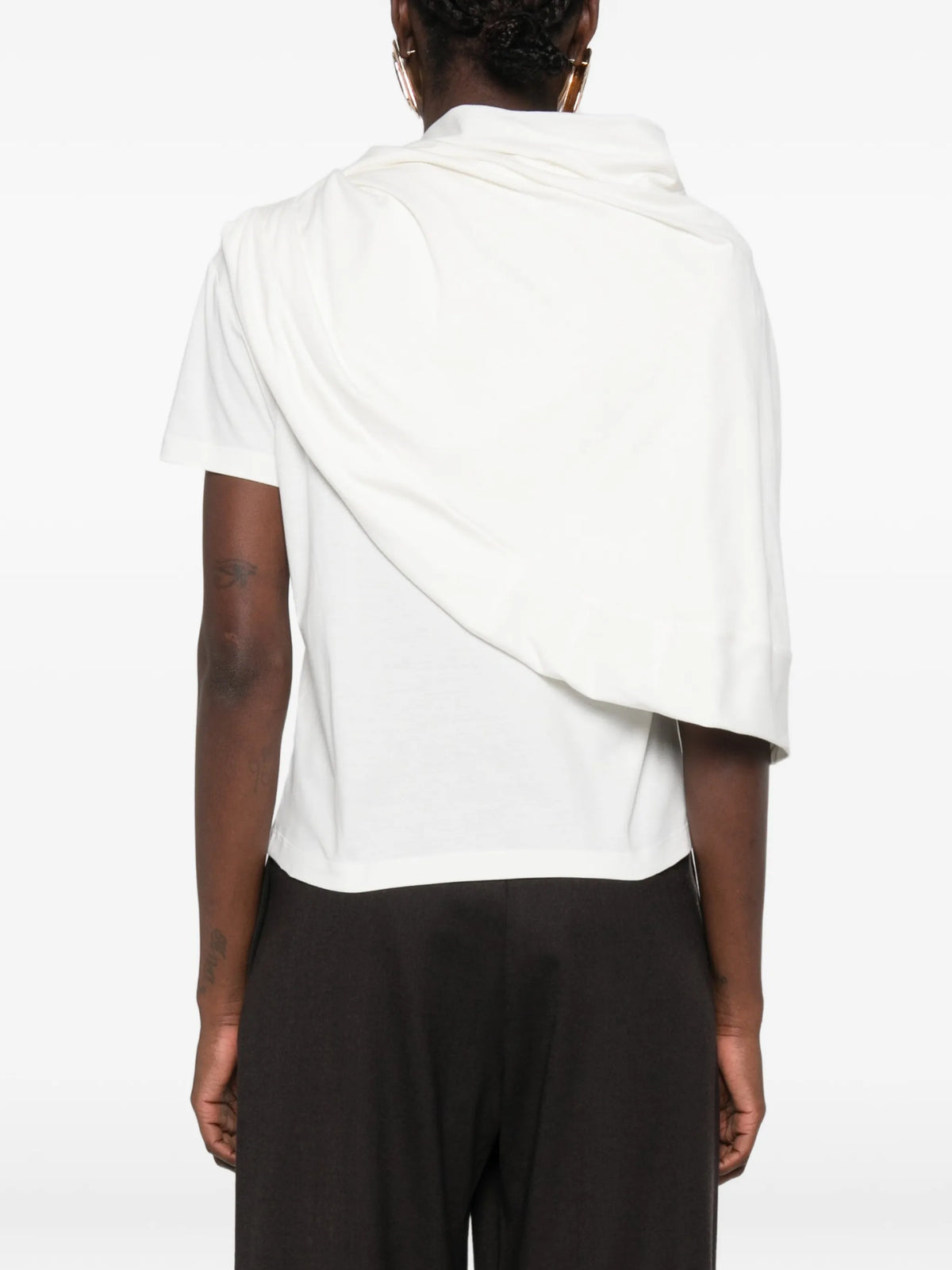 draped asymmetric blouse