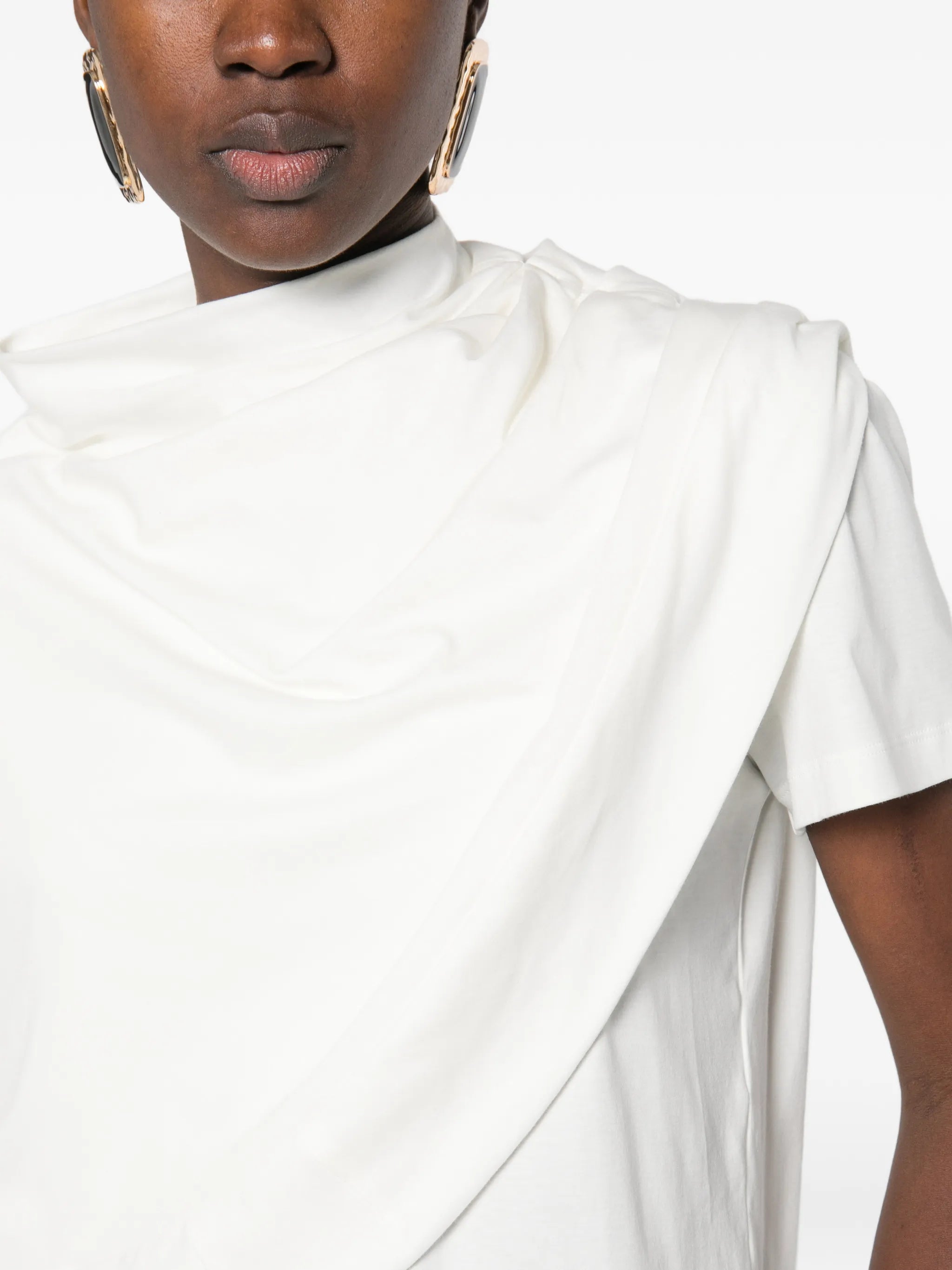 draped asymmetric blouse