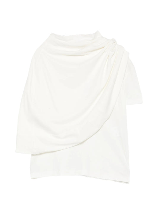 draped asymmetric blouse
