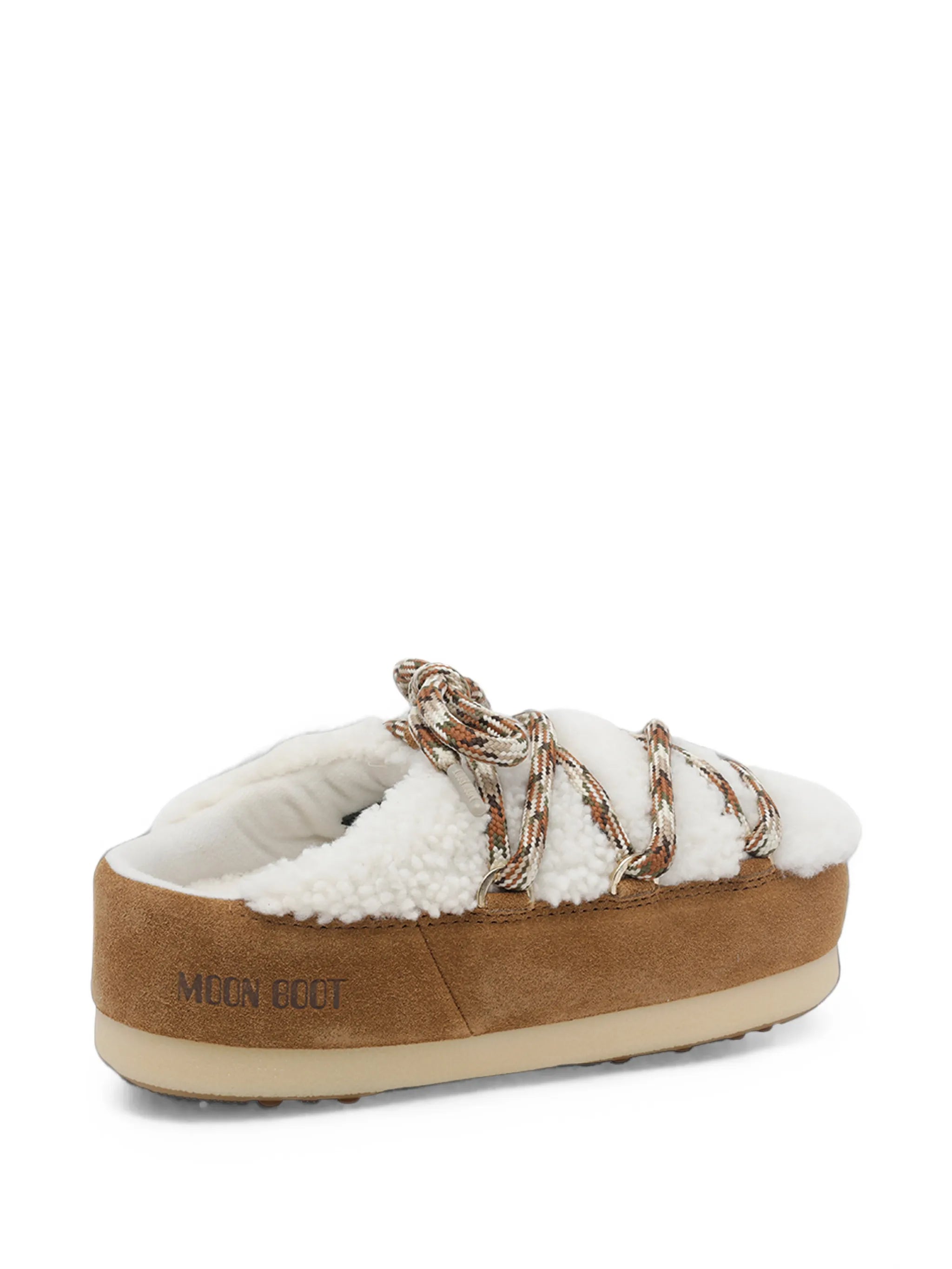 Evx brown shearling mules