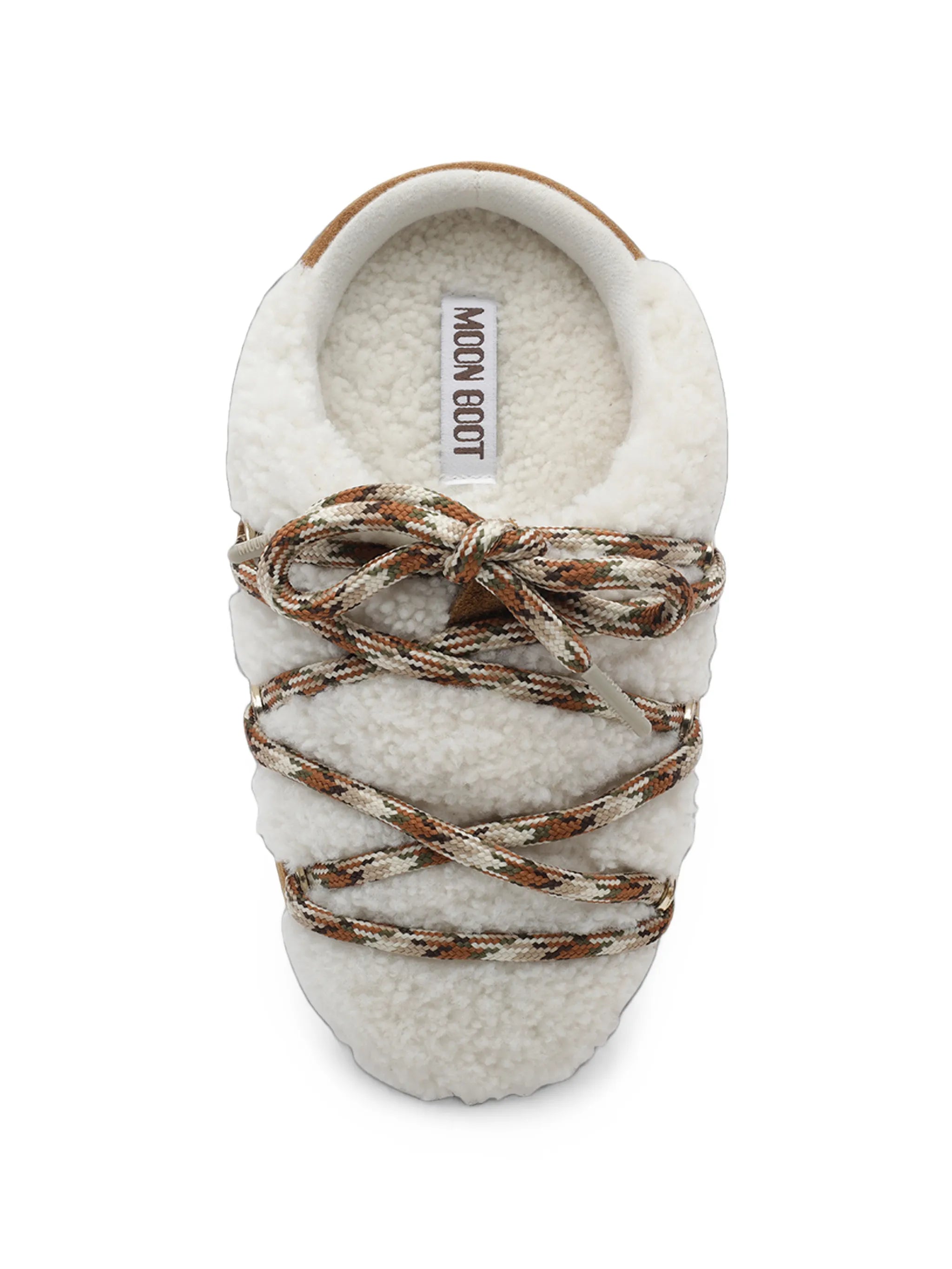 Evx brown shearling mules