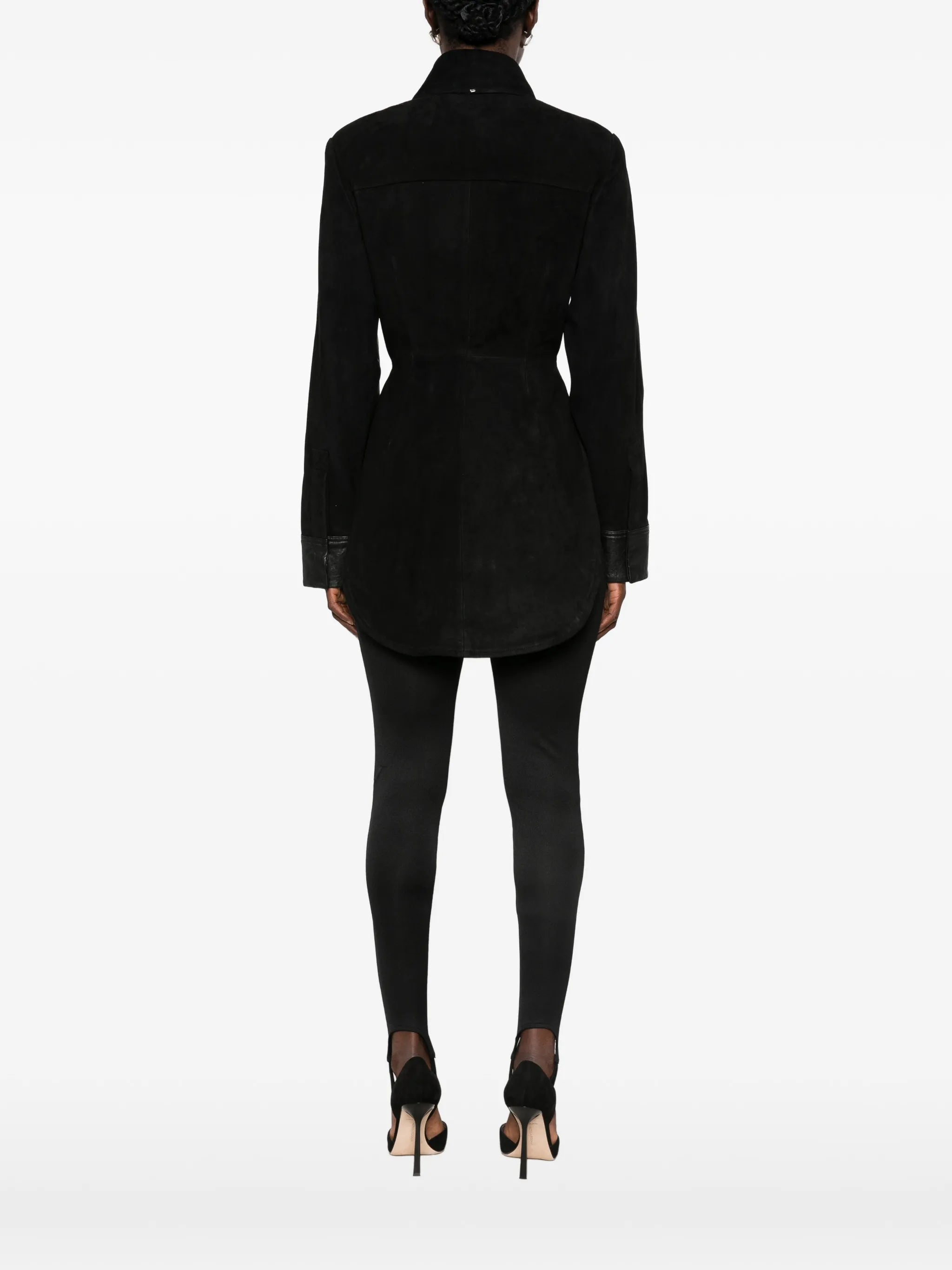 SpsCoccole paneled leather jacket