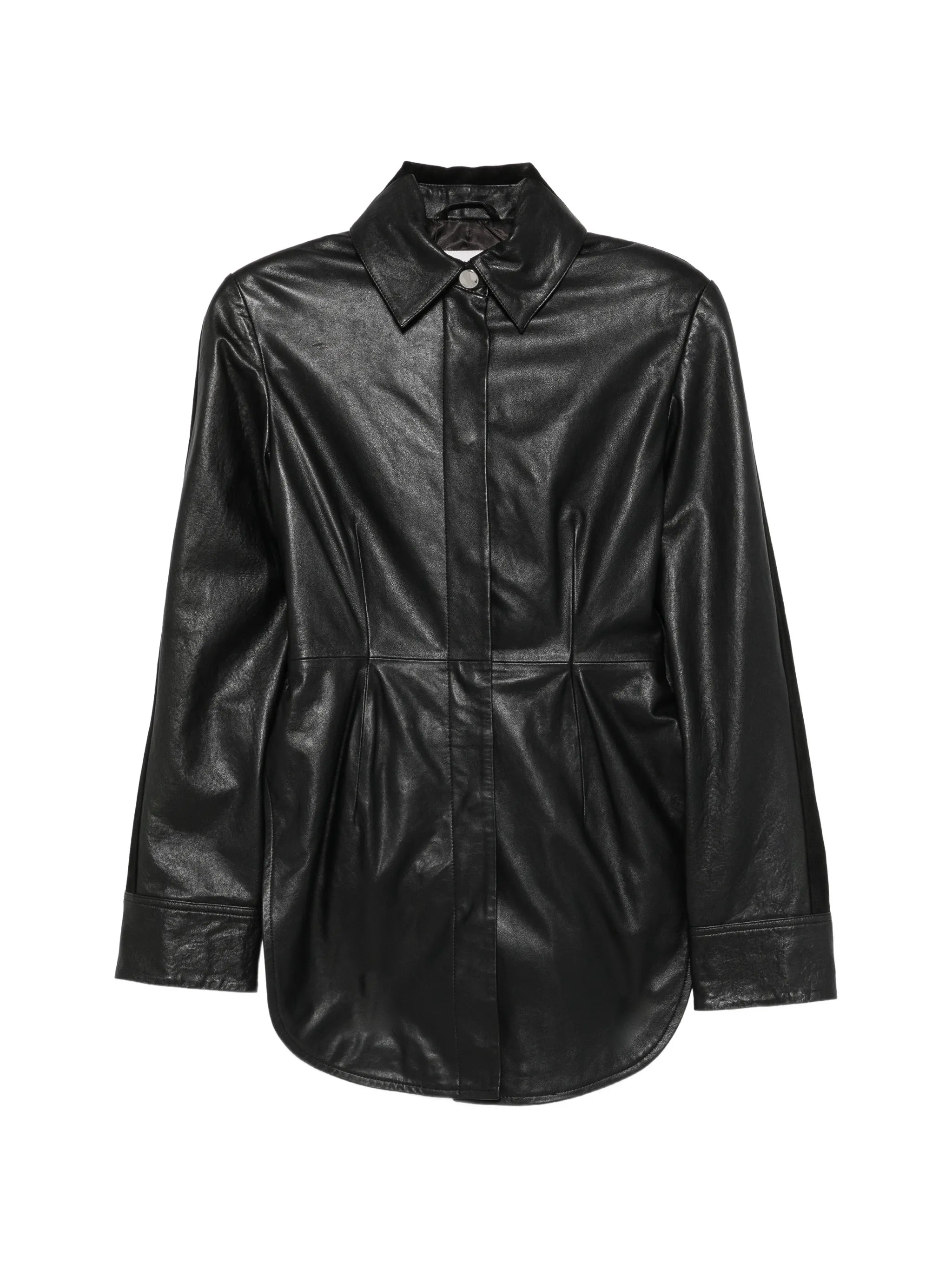 SpsCoccole paneled leather jacket