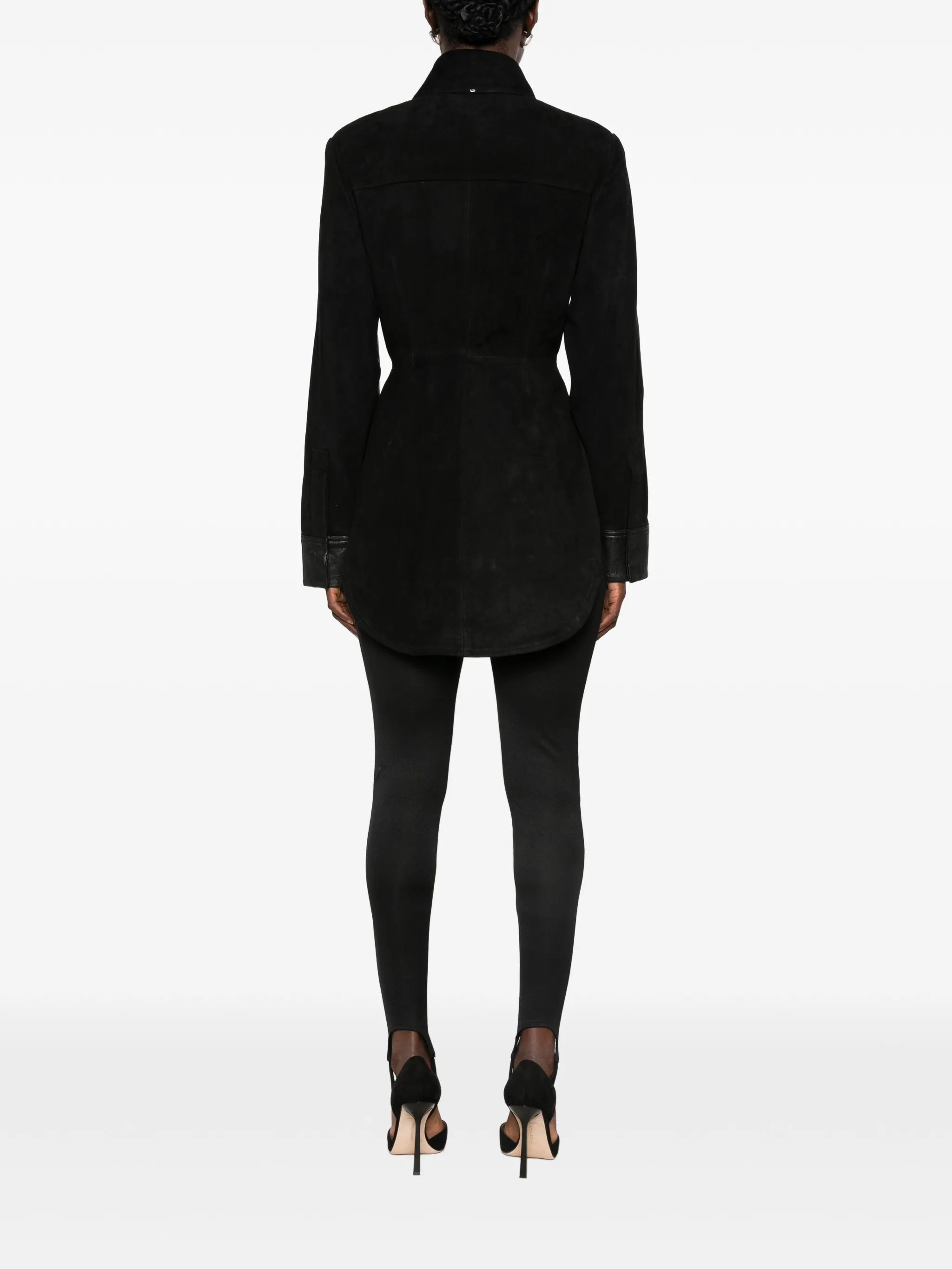 SpsCoccole paneled leather jacket