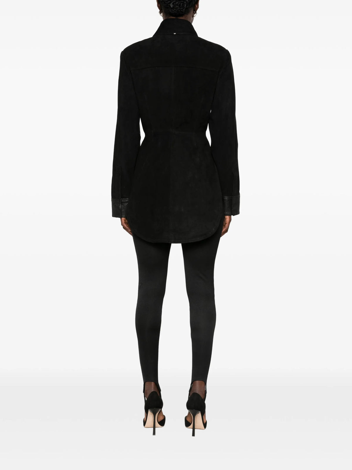 SpsCoccole paneled leather jacket
