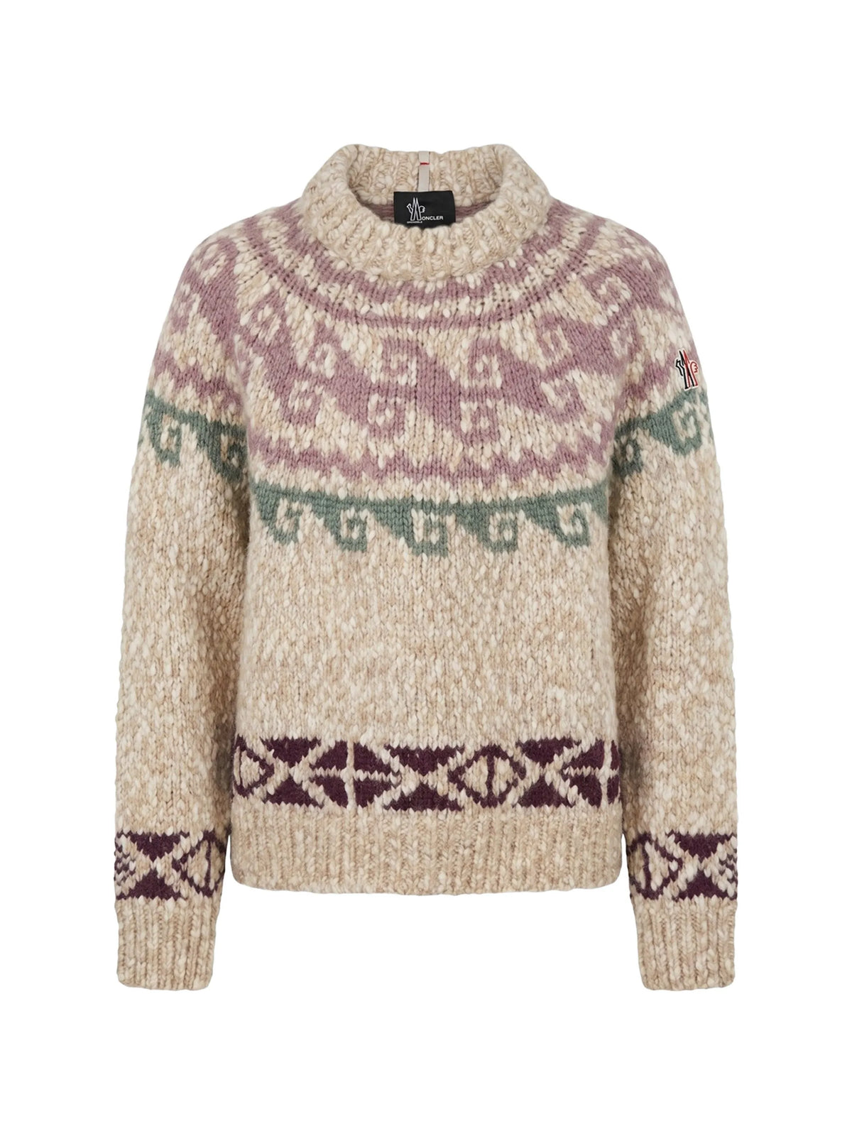 geometric-jacquard sweater
