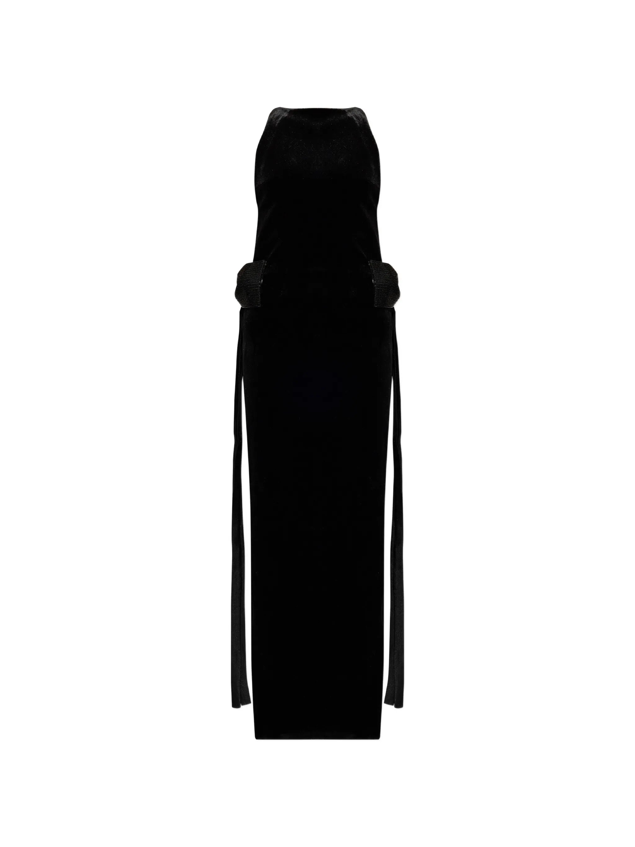 bead-embellished velvet dress