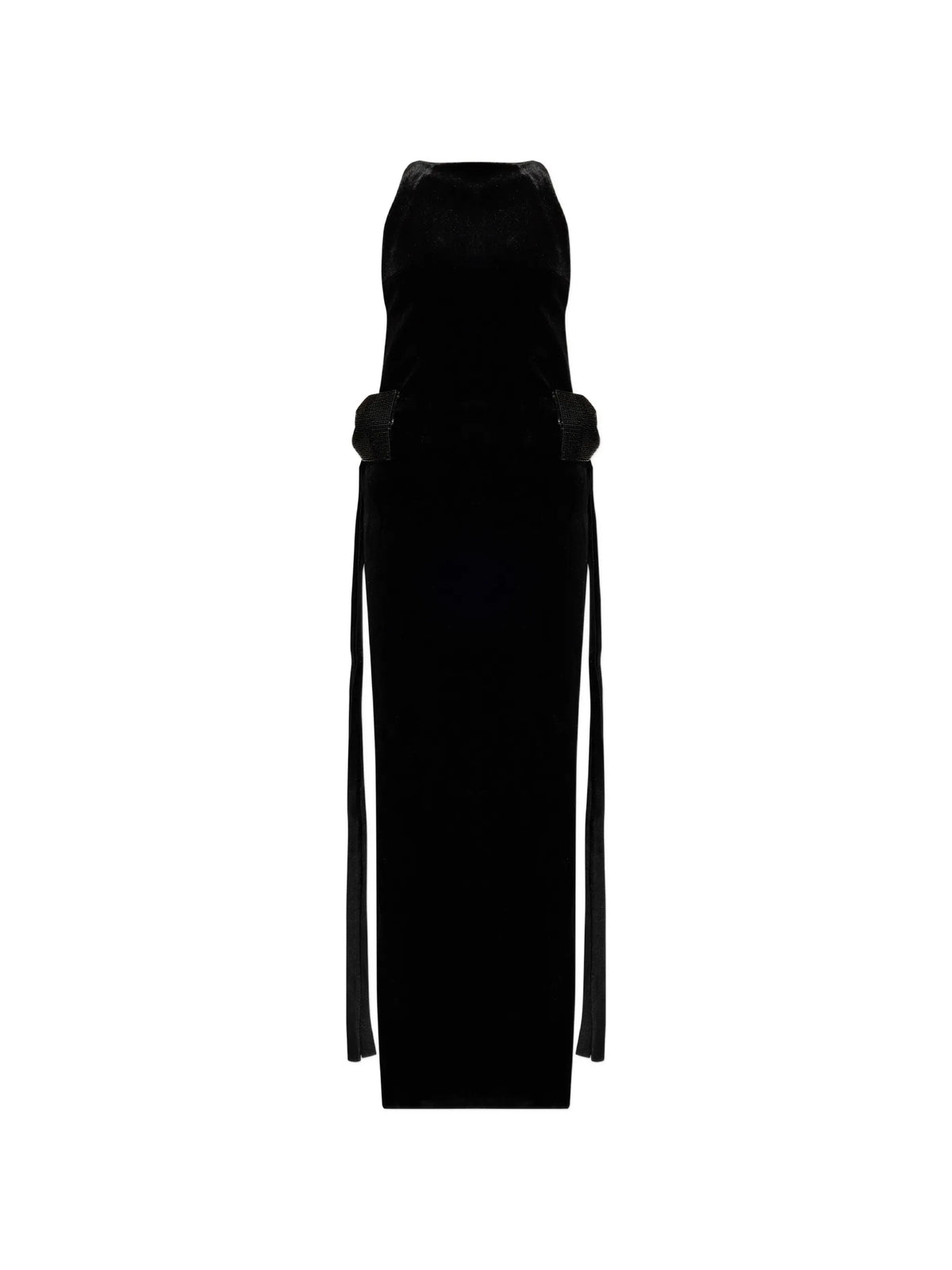bead-embellished velvet dress
