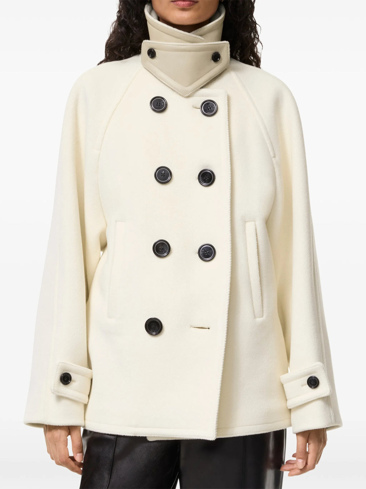 wool blend pea coat