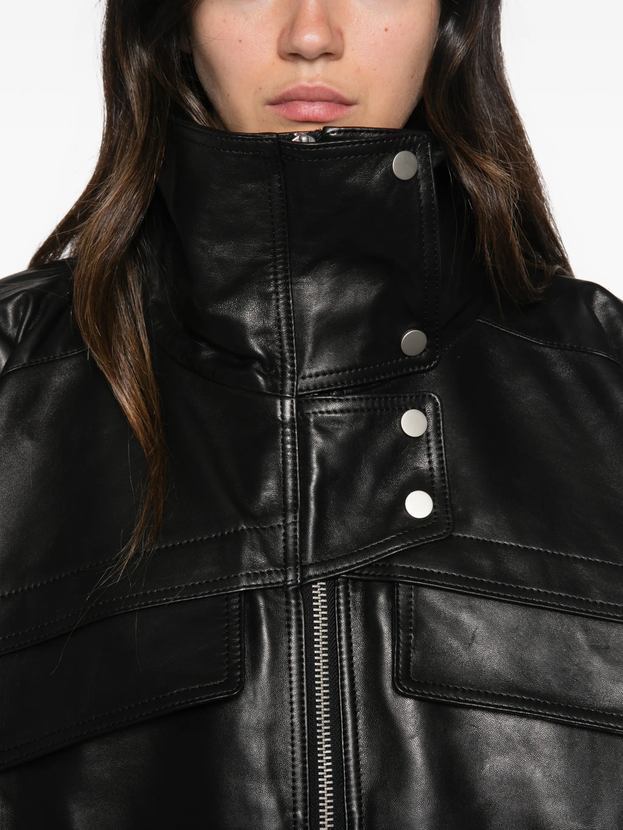 Sol belted high-neck jacket