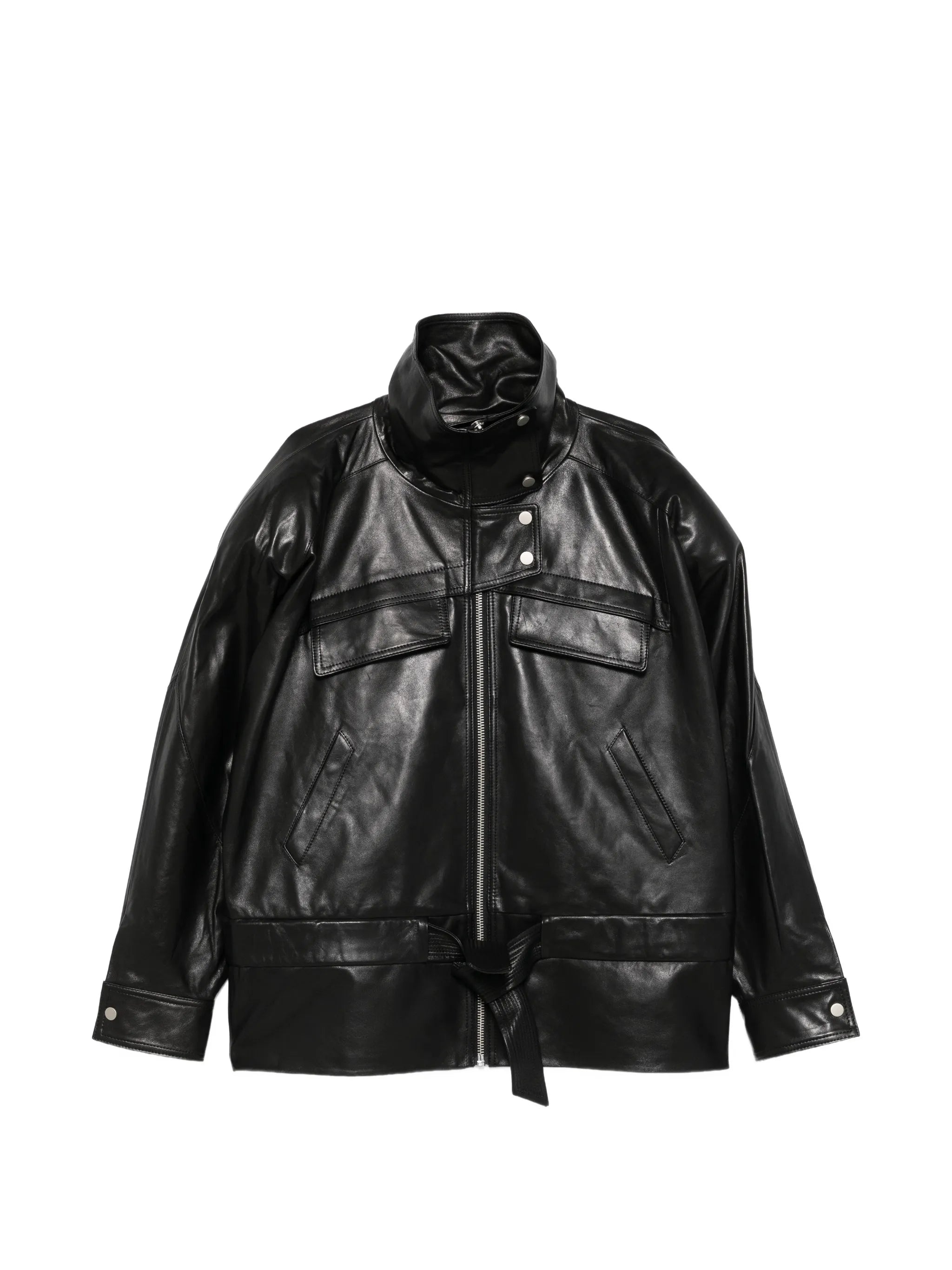 Sol belted high-neck jacket