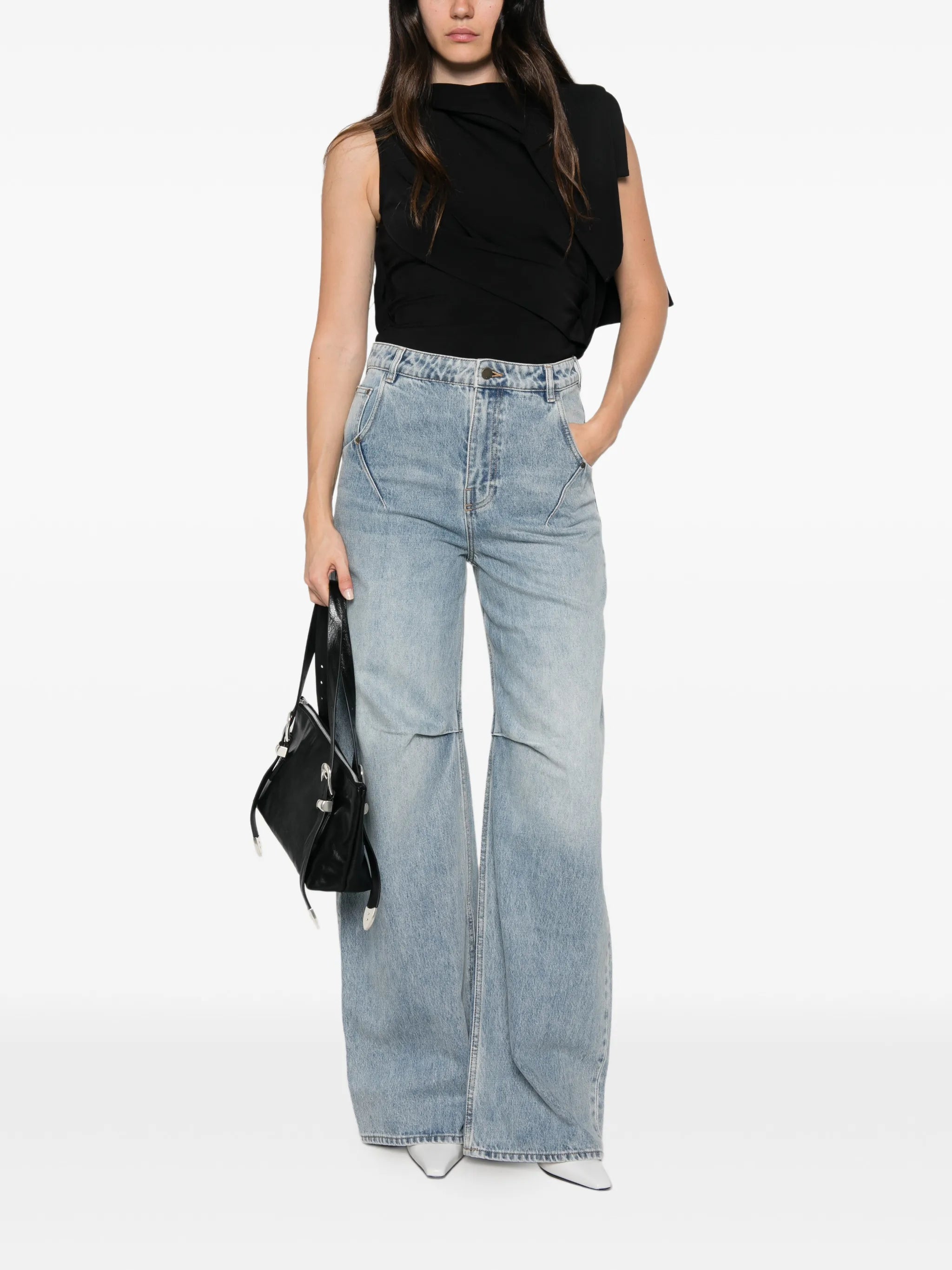 Odeon asymmetric draped top