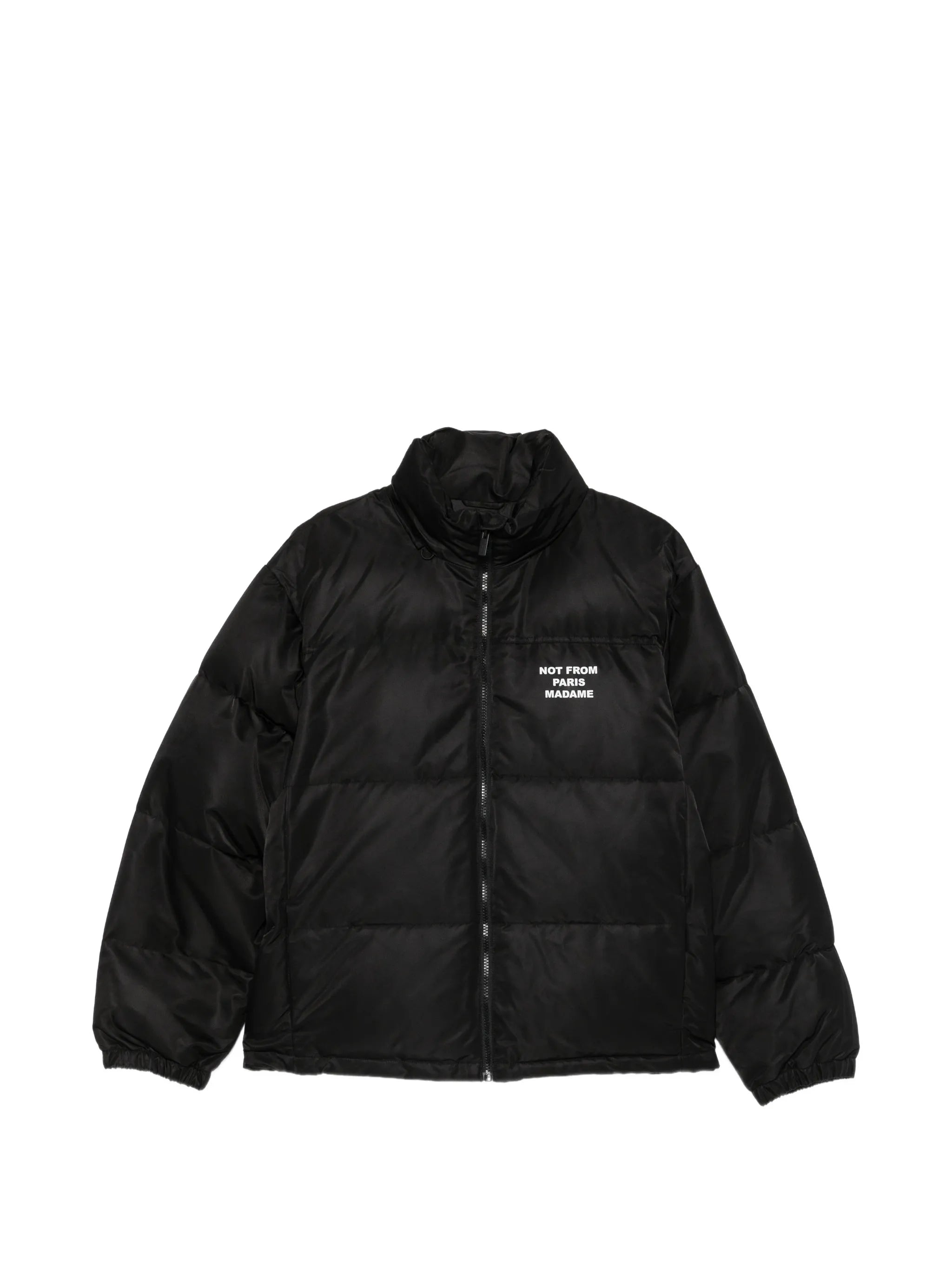 slogan-print padded jacket