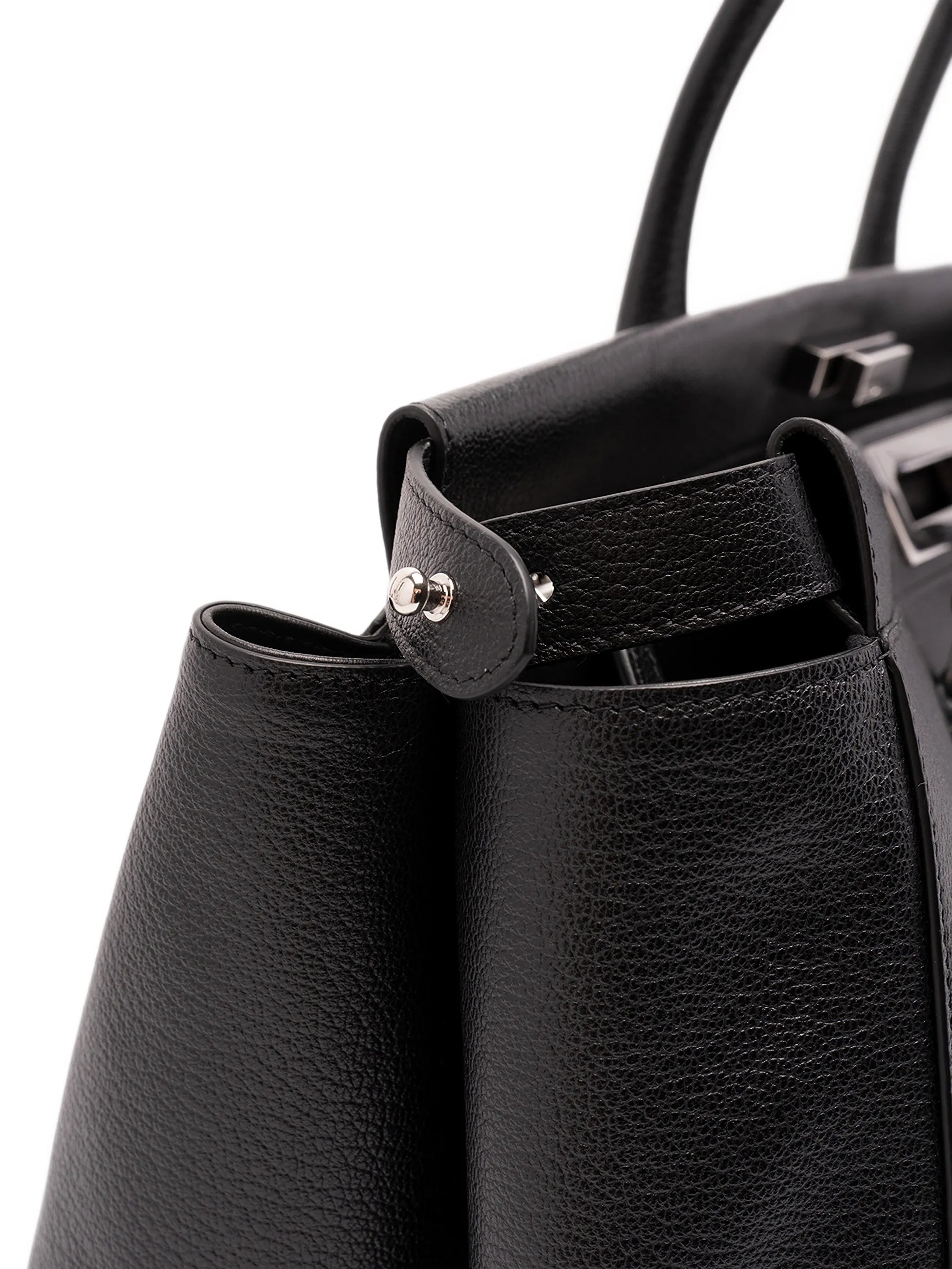 Peekaboo leather tote bag