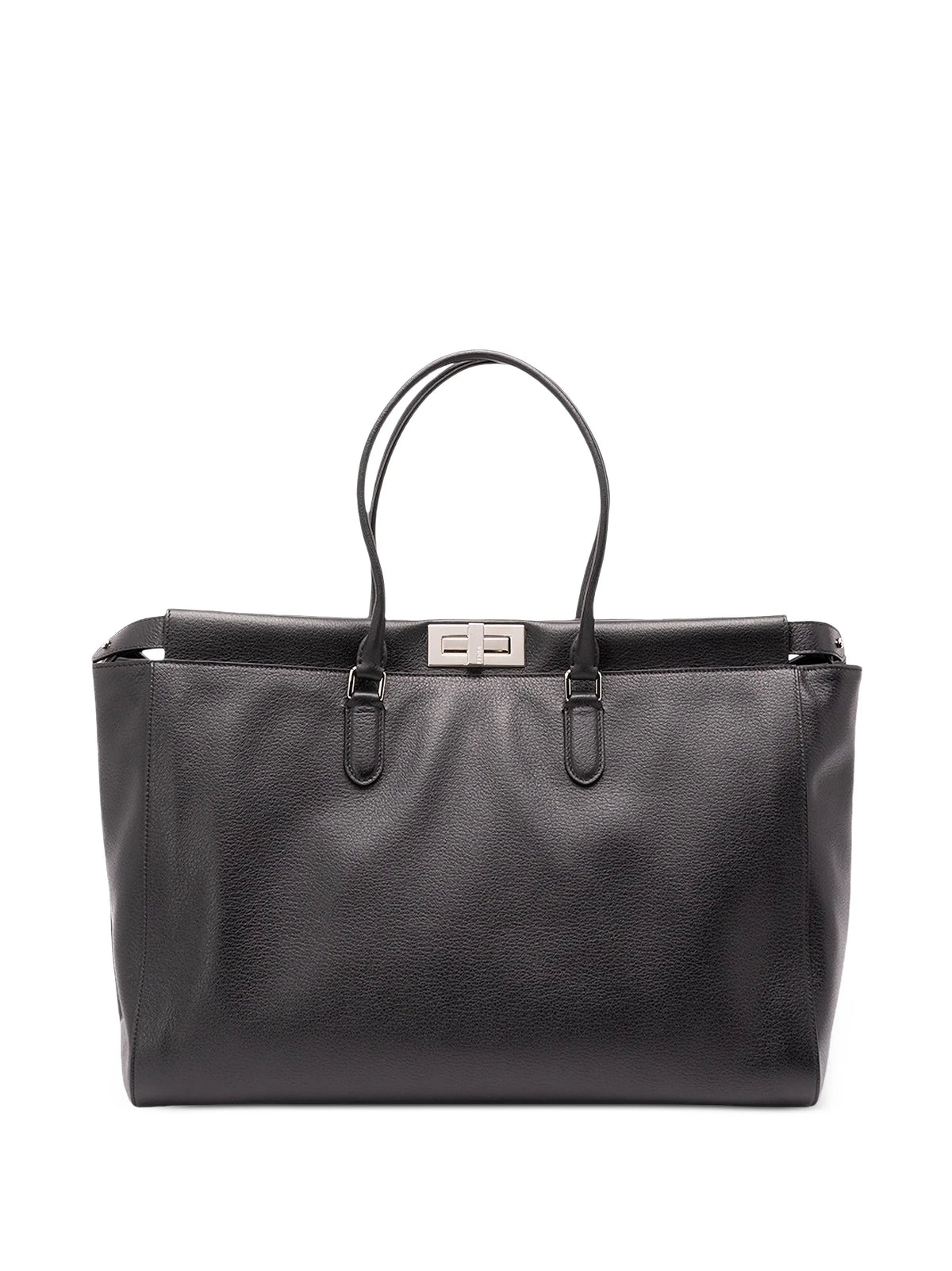 Peekaboo leather tote bag