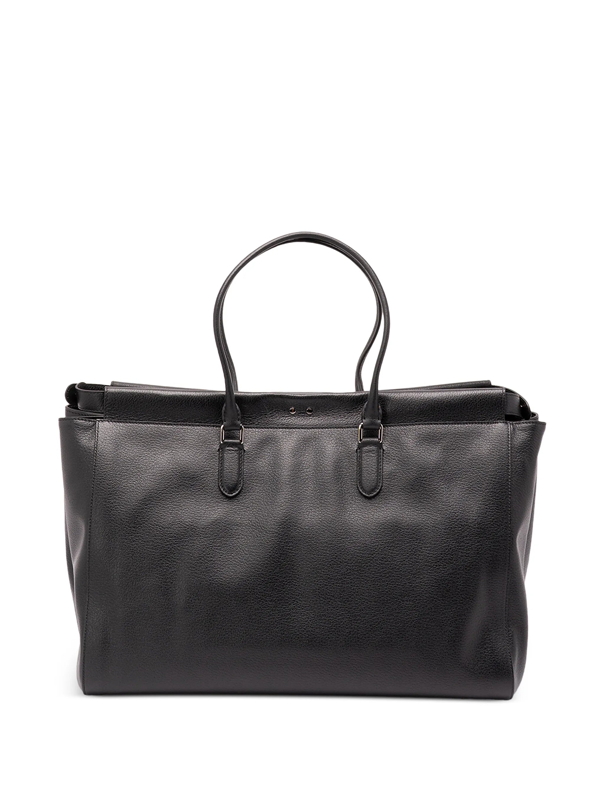 Peekaboo leather tote bag