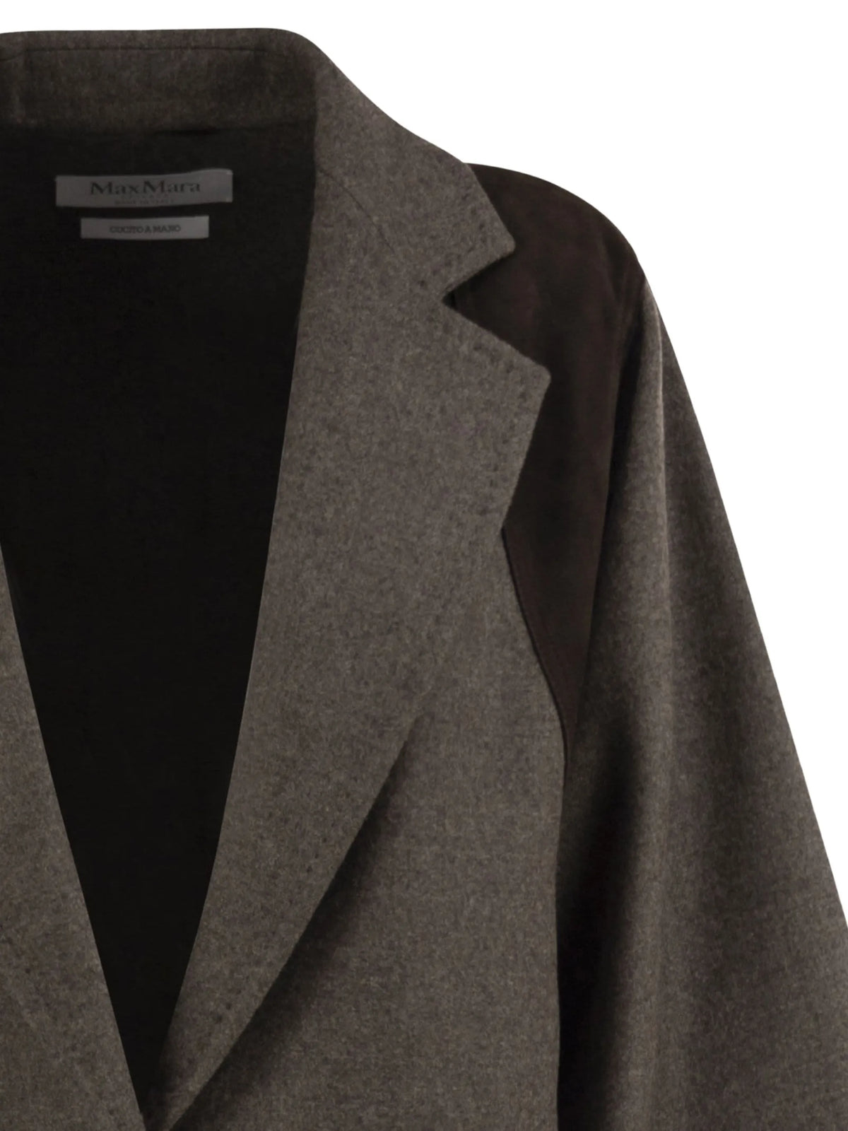 Fenice leather-panelled virgin wool blazer