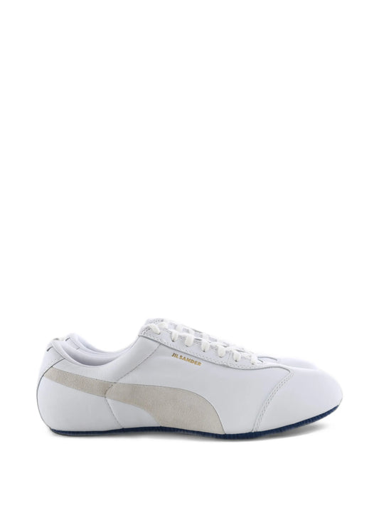 logo-print panelled sneakers