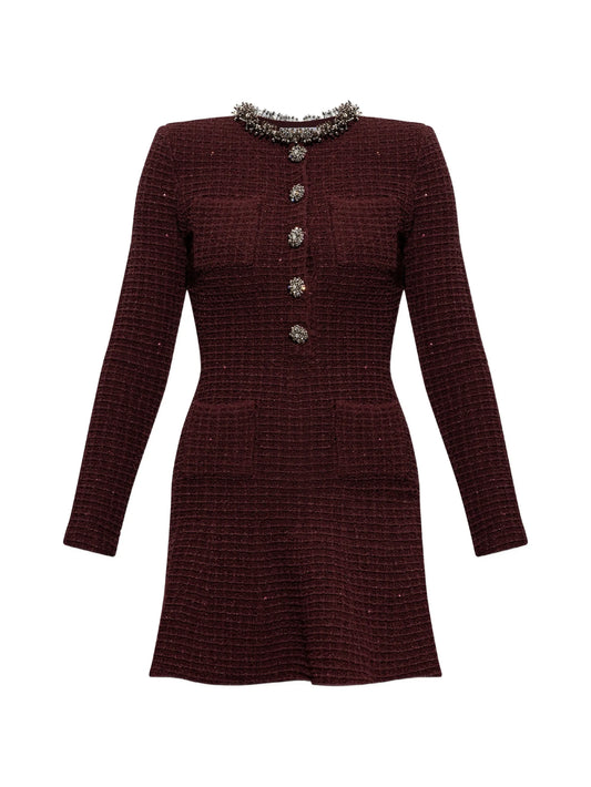 embellished mini dress