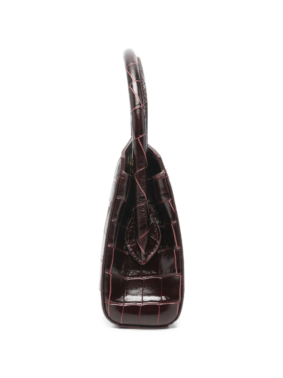 Pushlock Lady crocodile-embossed tote bag