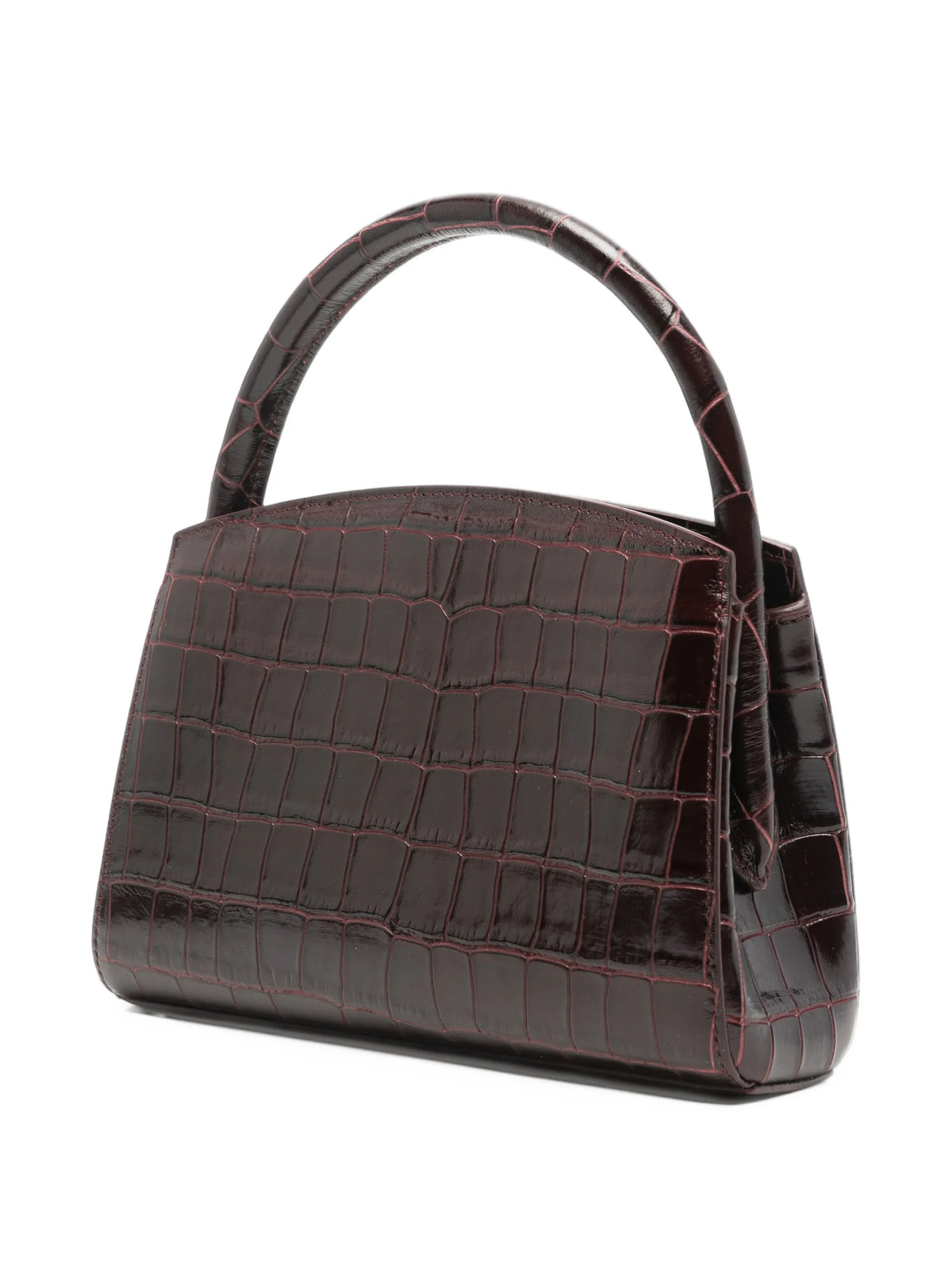 Pushlock Lady crocodile-embossed tote bag