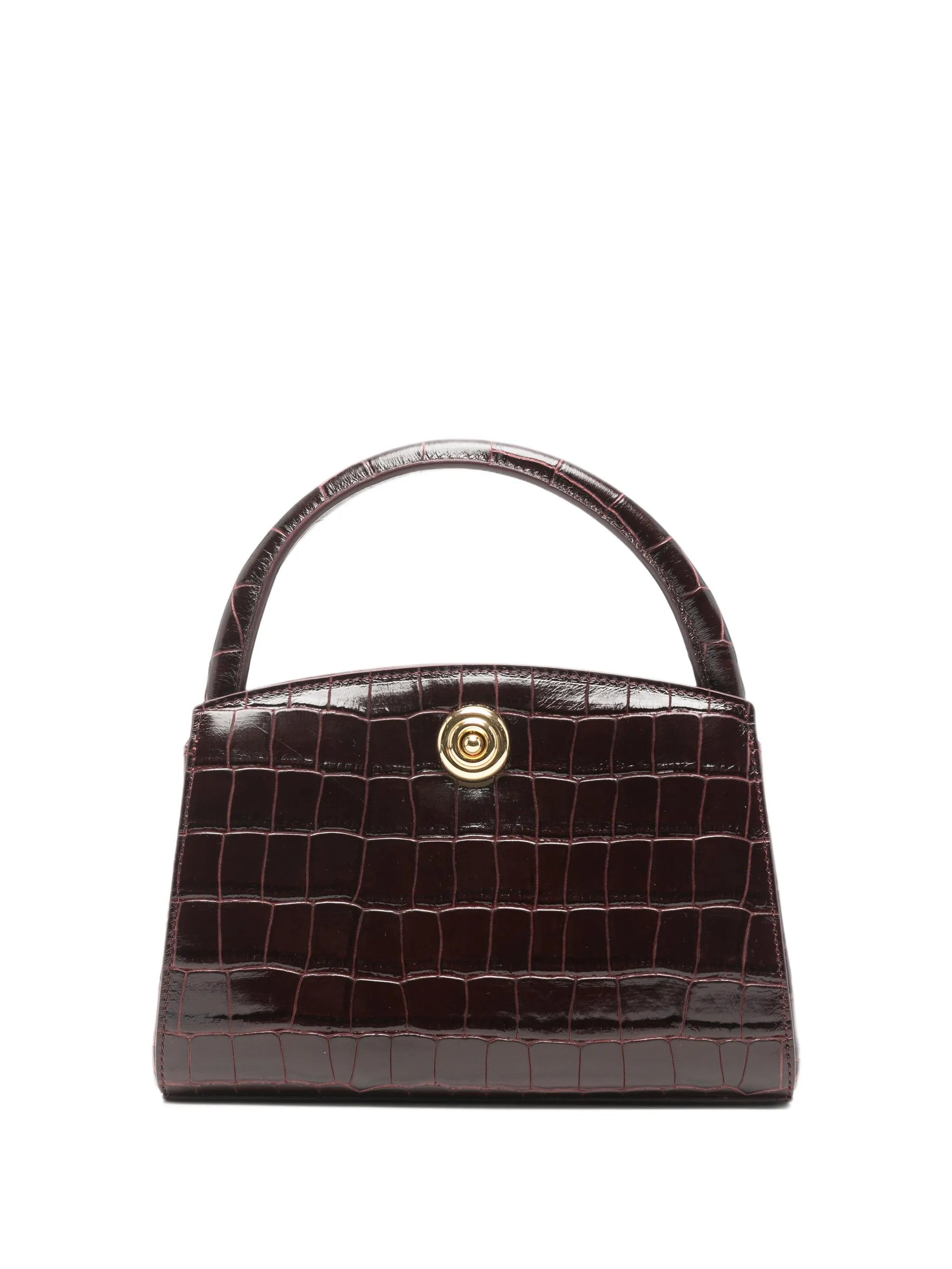 Pushlock Lady crocodile-embossed tote bag