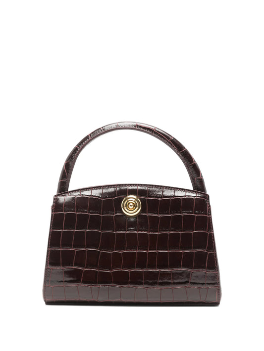 Pushlock Lady crocodile-embossed tote bag