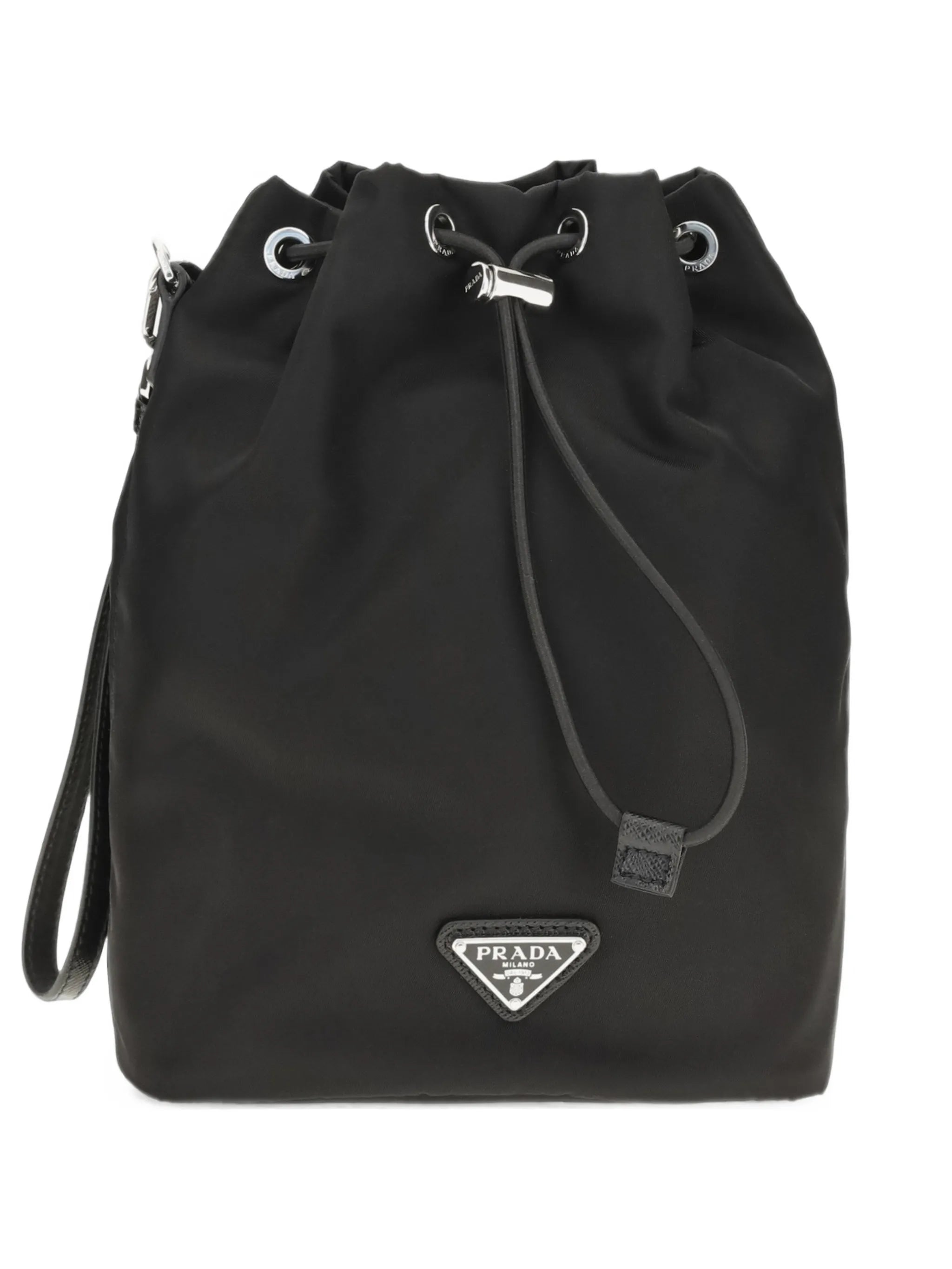 Re-Nylon logo-plaque pouch