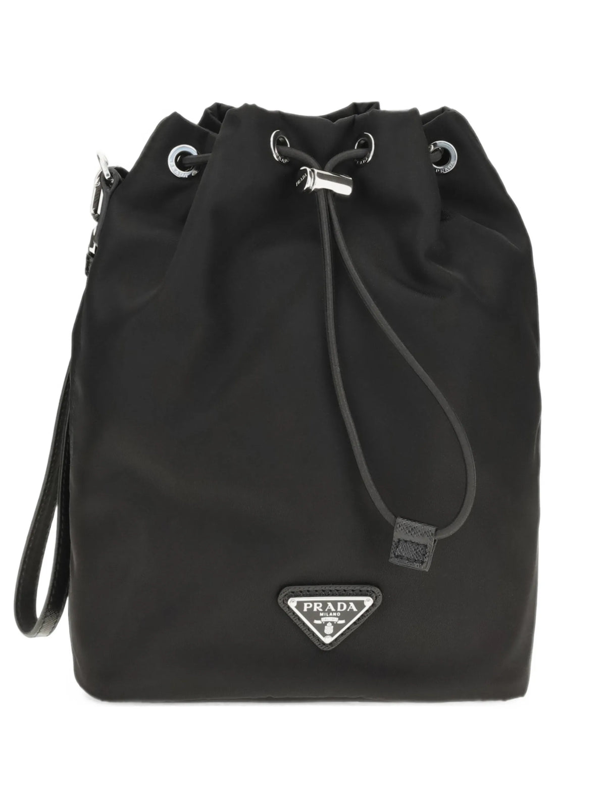Re-Nylon logo-plaque pouch