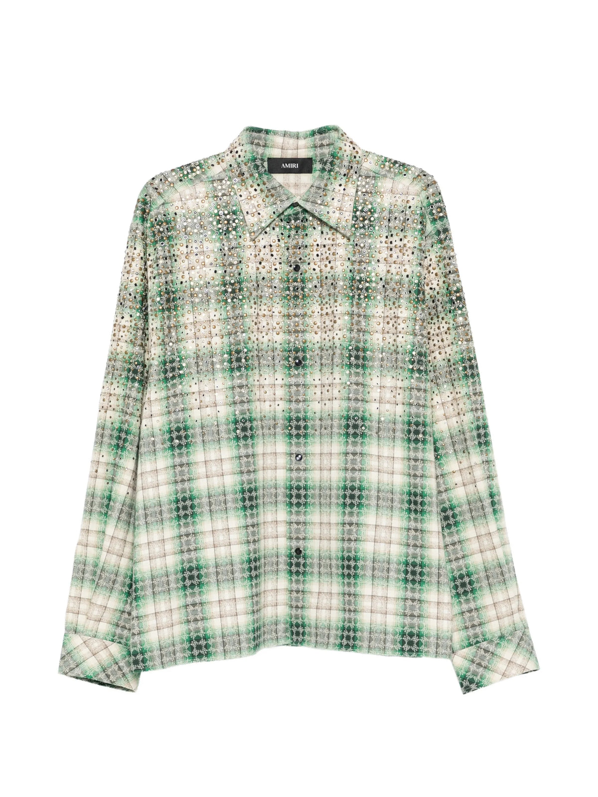 crystal oversized western flannel shirt