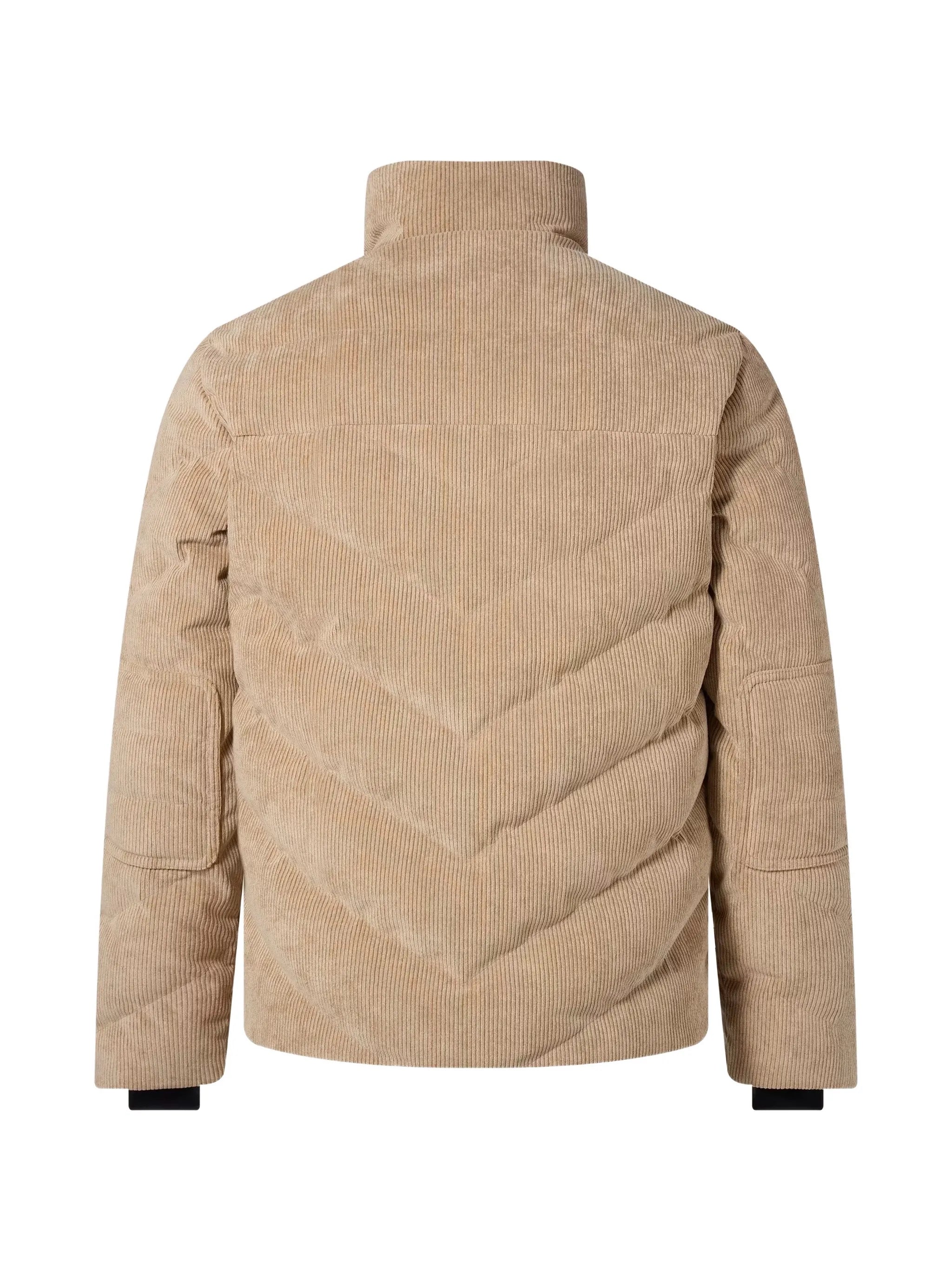 chevron quilted down jacket