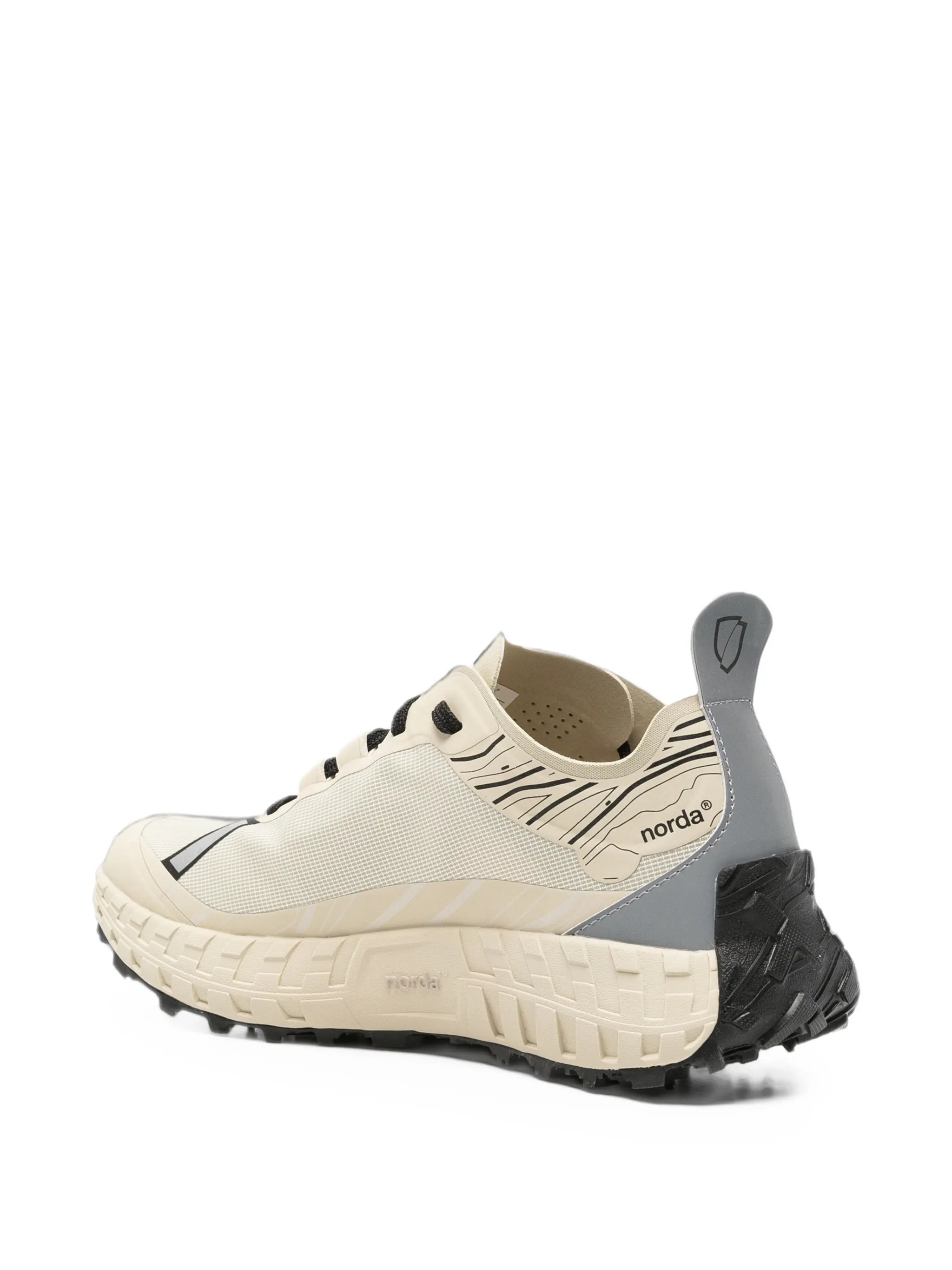 logo-print panelled sneakers