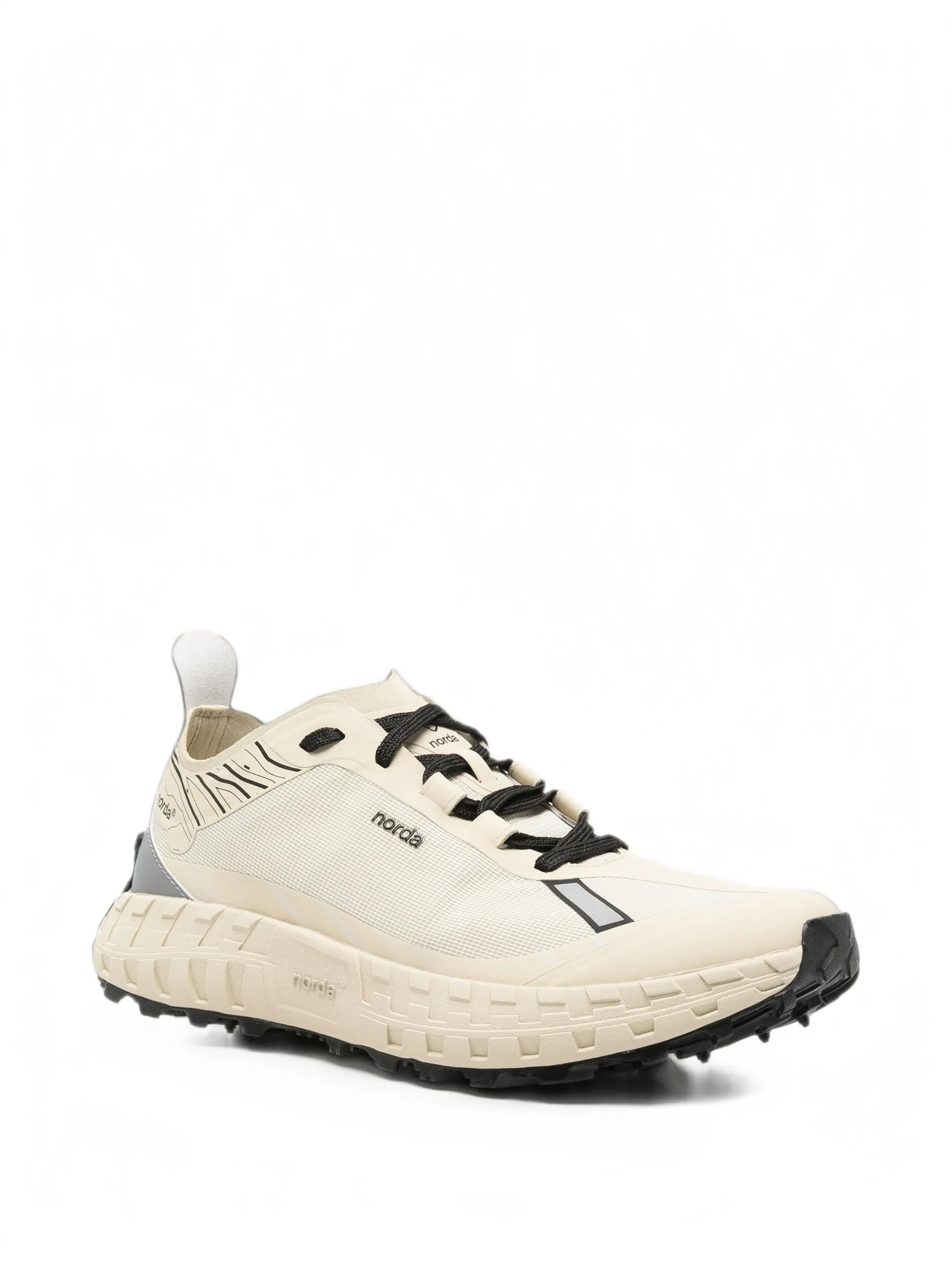 logo-print panelled sneakers