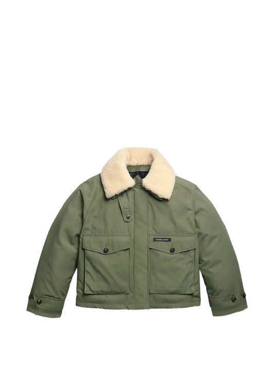 Scout shearling-collar flap-pocket jacket
