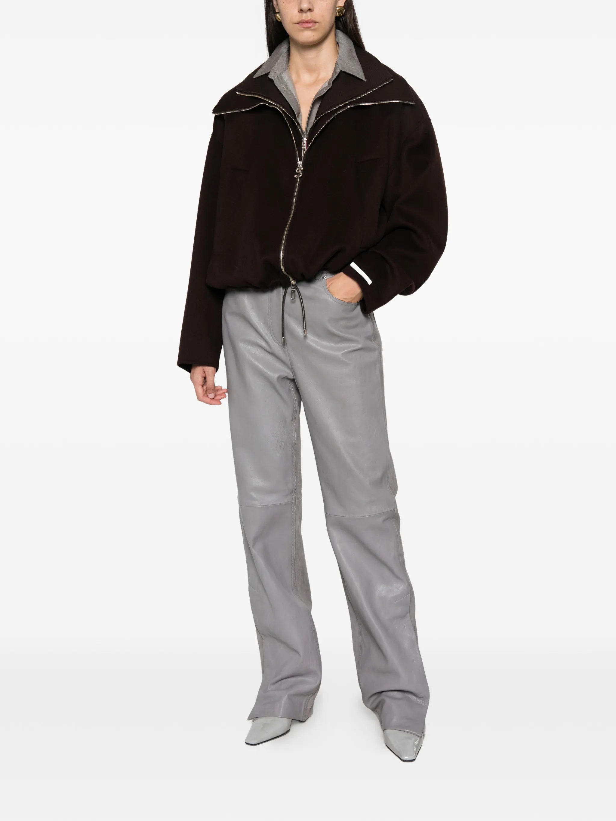SPXEmiro zip-fastening drawstring jacket