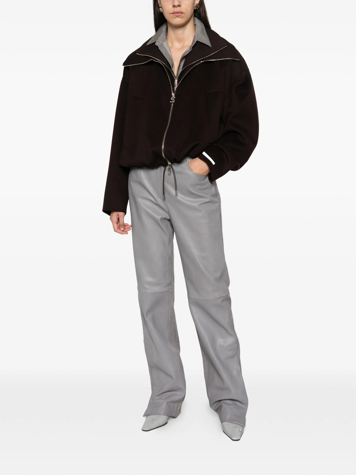 SPXEmiro zip-fastening drawstring jacket